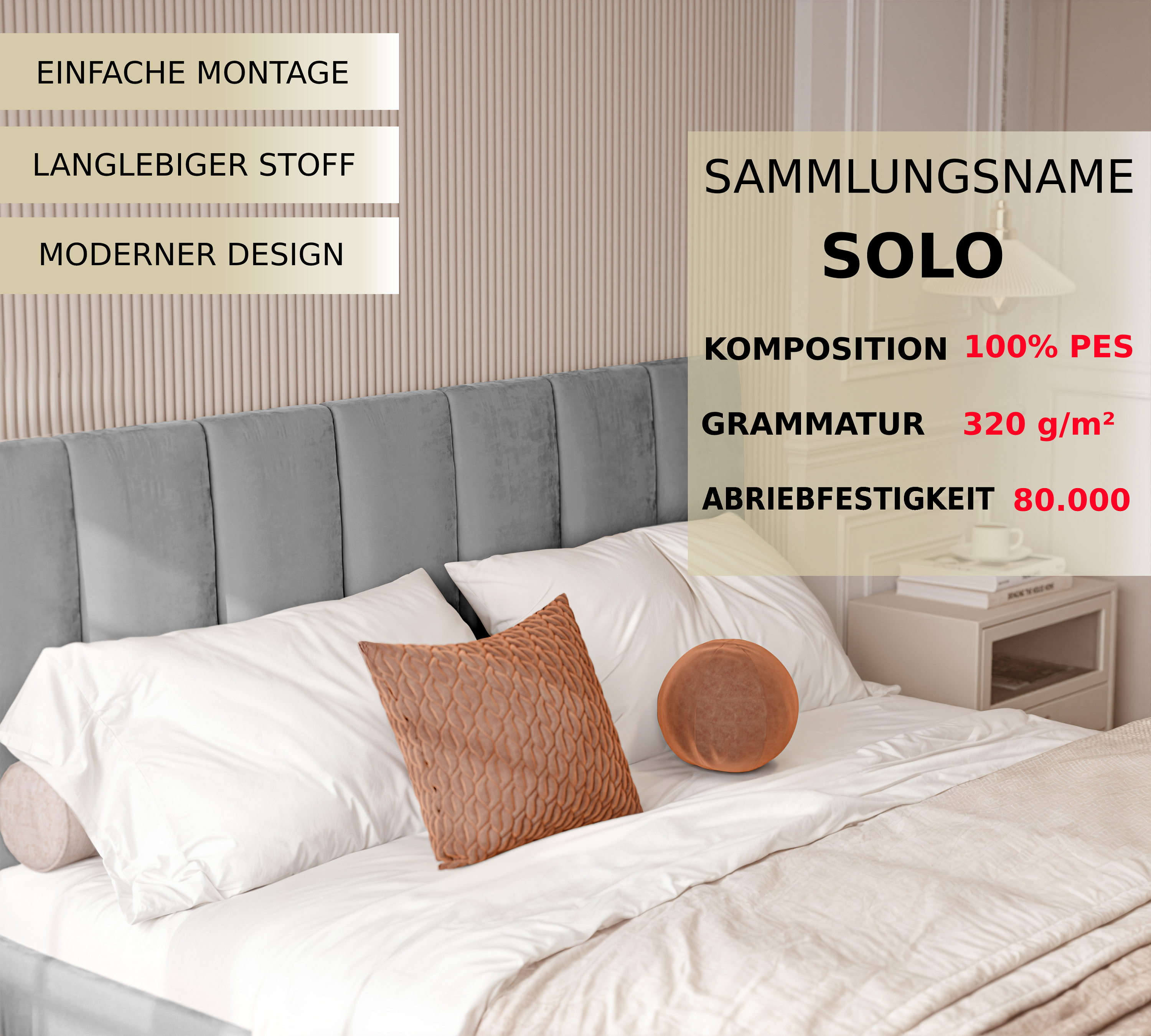 Polsterbett Lora 140/160/180x200cm mit Bettkasten und Lattenrost