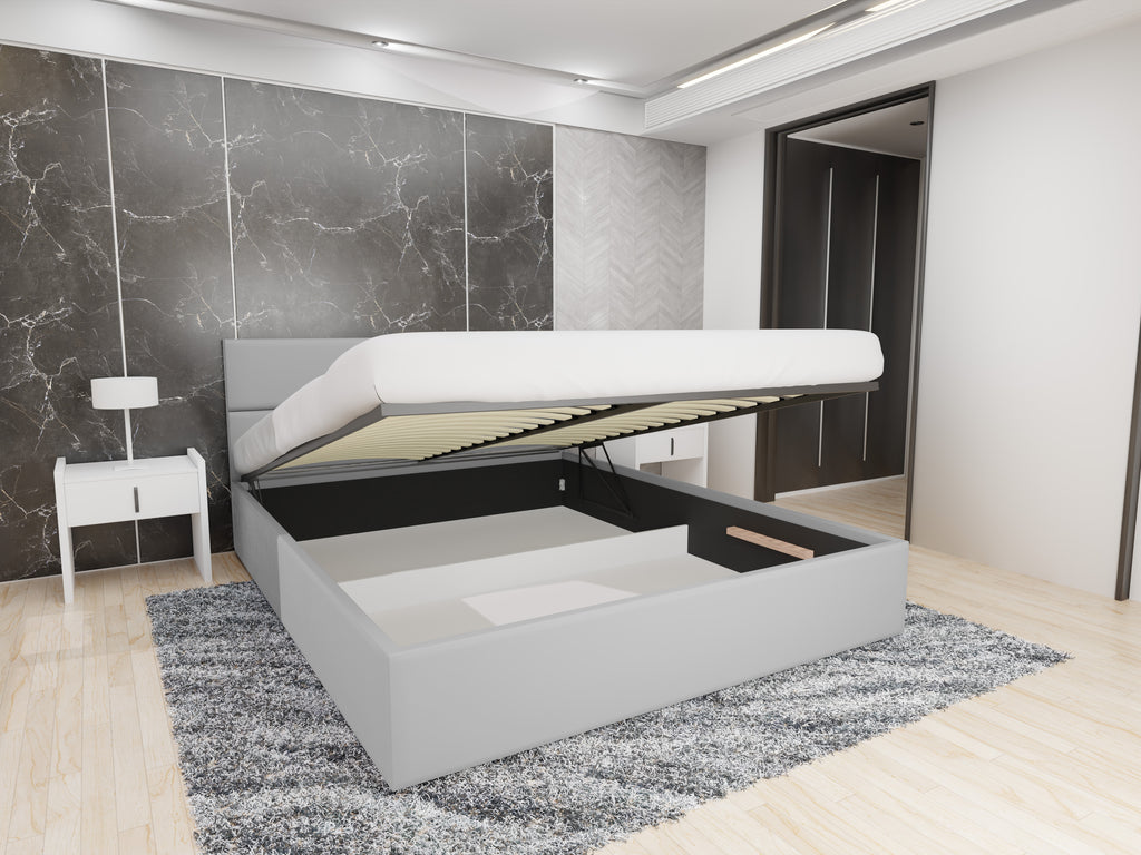 Polsterbett Maka 140/160/180x200 cm mit Bettkasten und Lattenrost