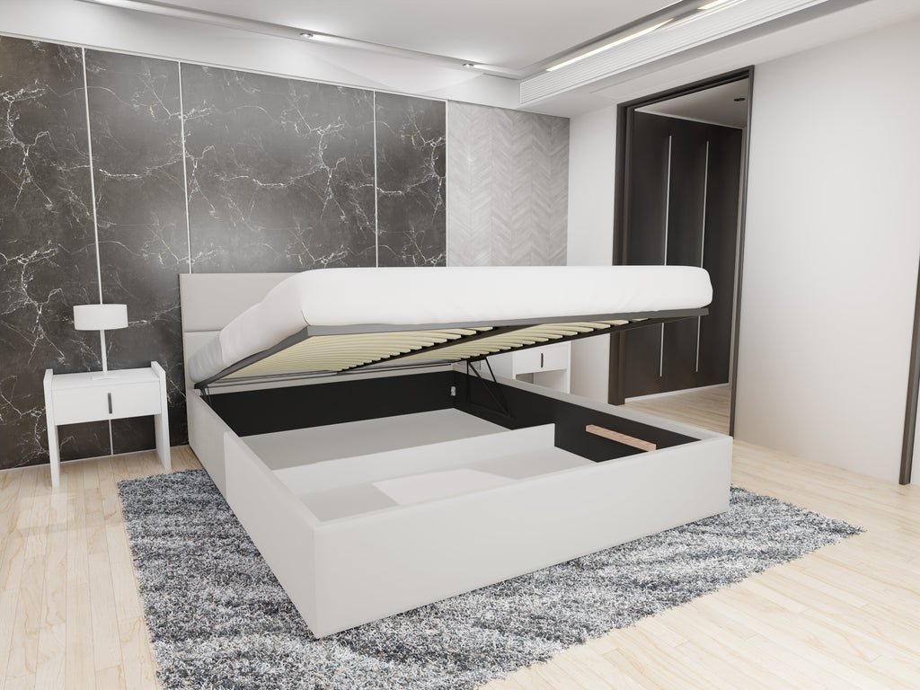 Polsterbett Maka 140/160/180x200 cm mit Bettkasten und Lattenrost
