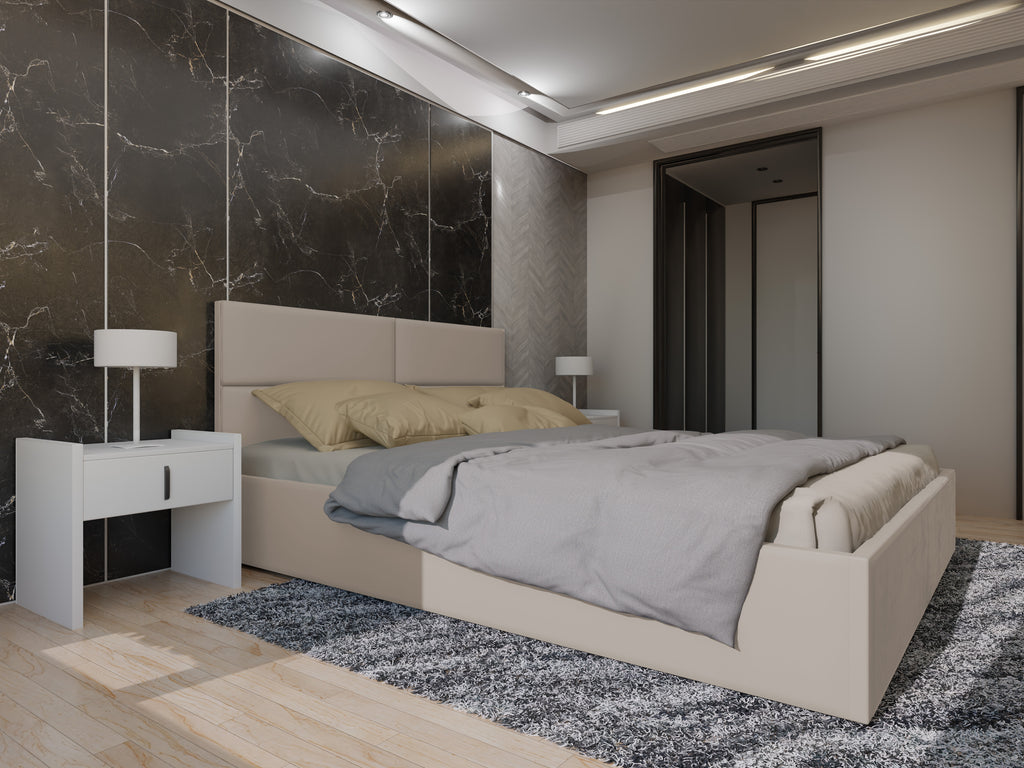 Polsterbett Maka 140/160/180x200 cm mit Bettkasten und Lattenrost