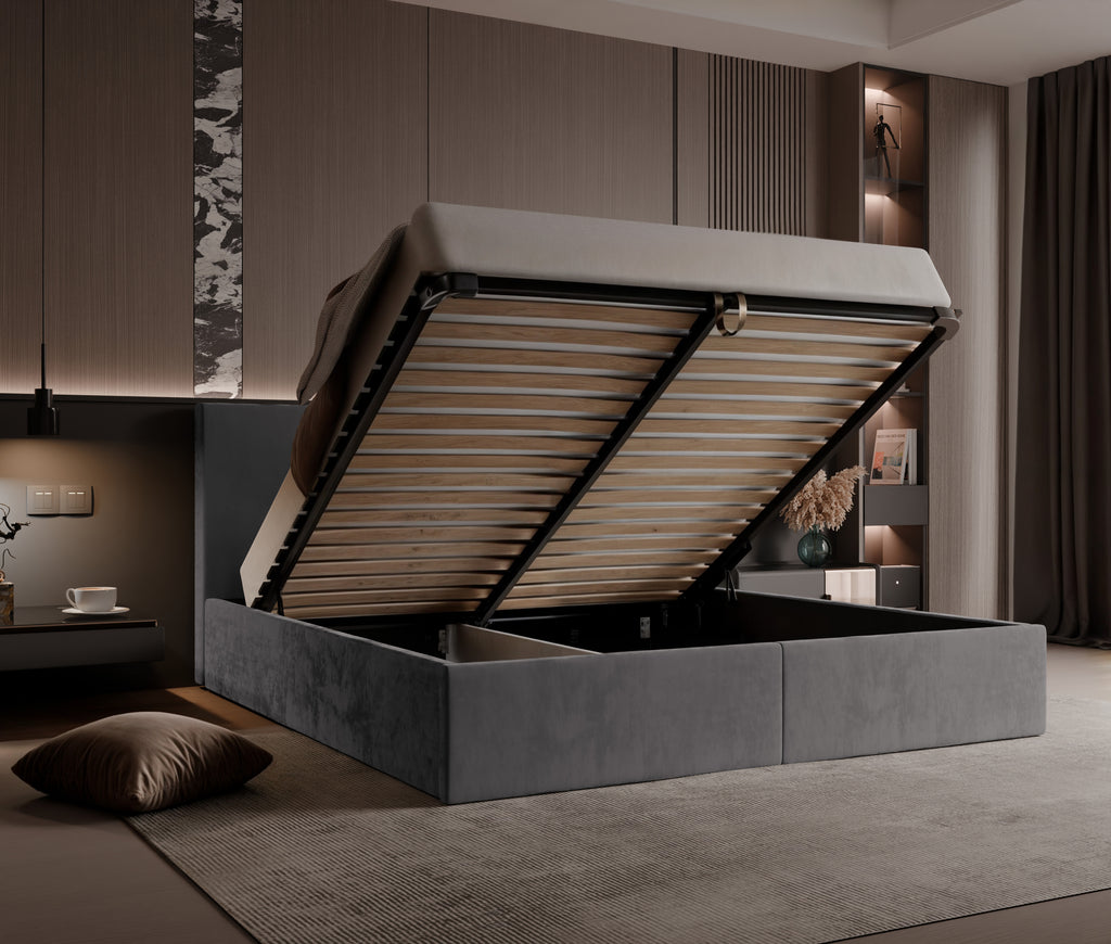 Polsterbett Mimi 140/160/180x200cm mit Bettkasten und Lattenrost