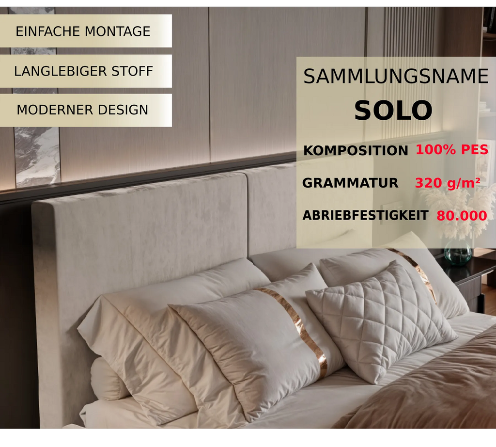 Polsterbett Mimi 140/160/180x200cm mit Bettkasten und Lattenrost