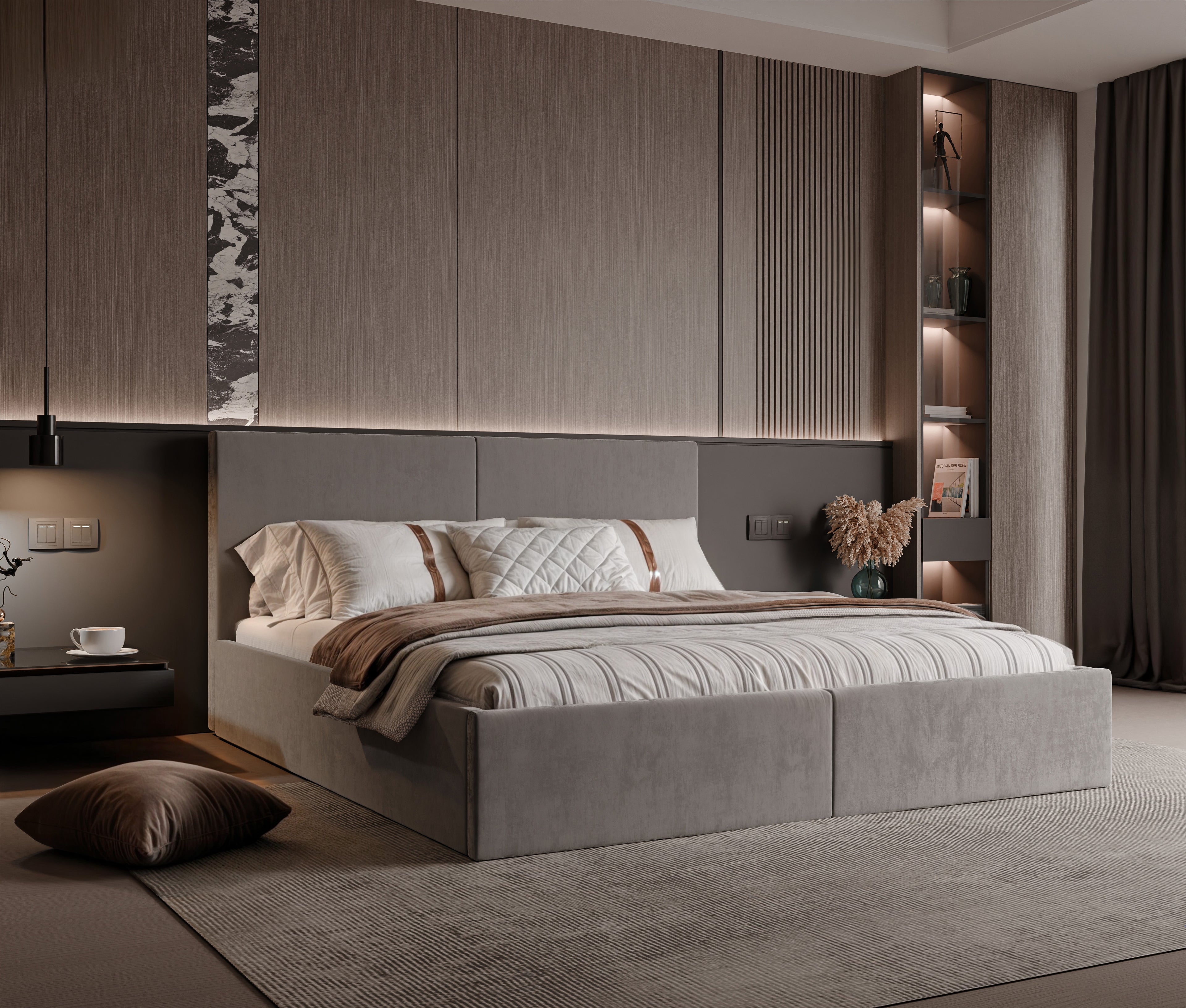 Polsterbett Mimi 140/160/180x200cm mit Bettkasten und Lattenrost