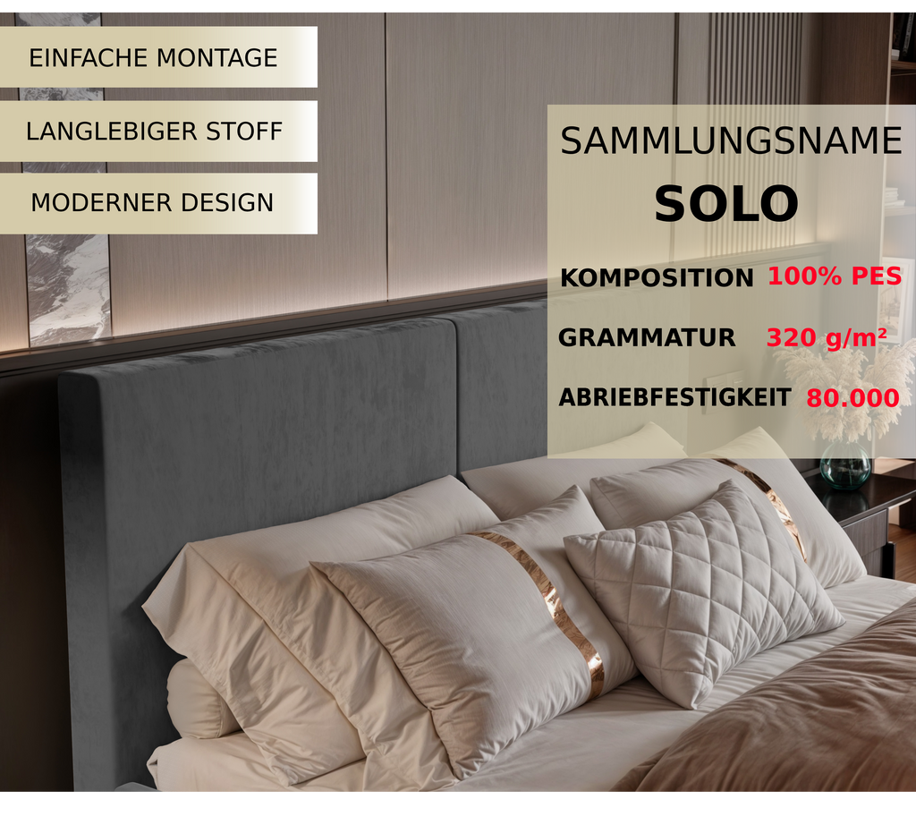 Polsterbett Mimi 140/160/180x200cm mit Bettkasten und Lattenrost