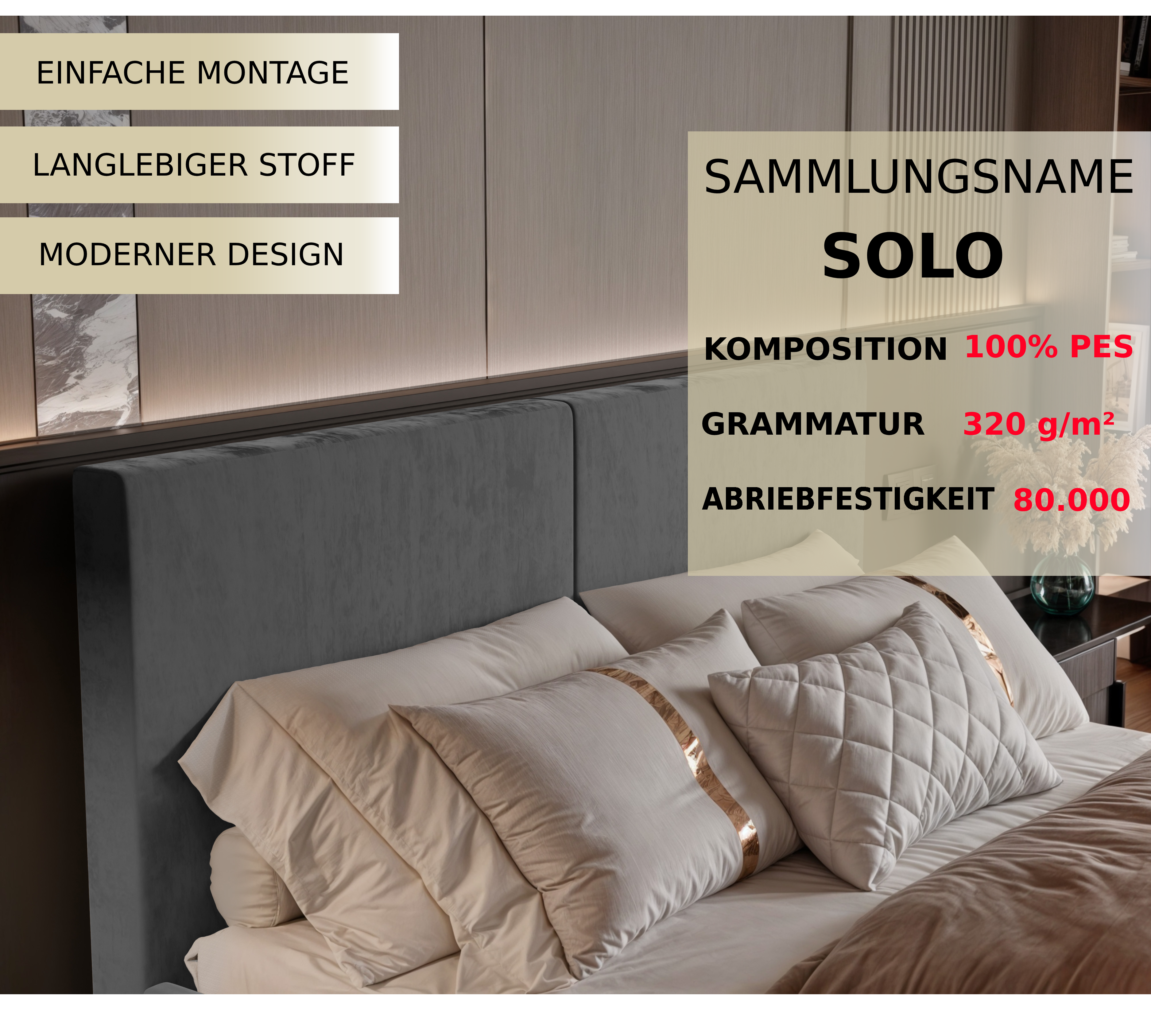 Polsterbett Mimi 140/160/180x200cm mit Bettkasten und Lattenrost