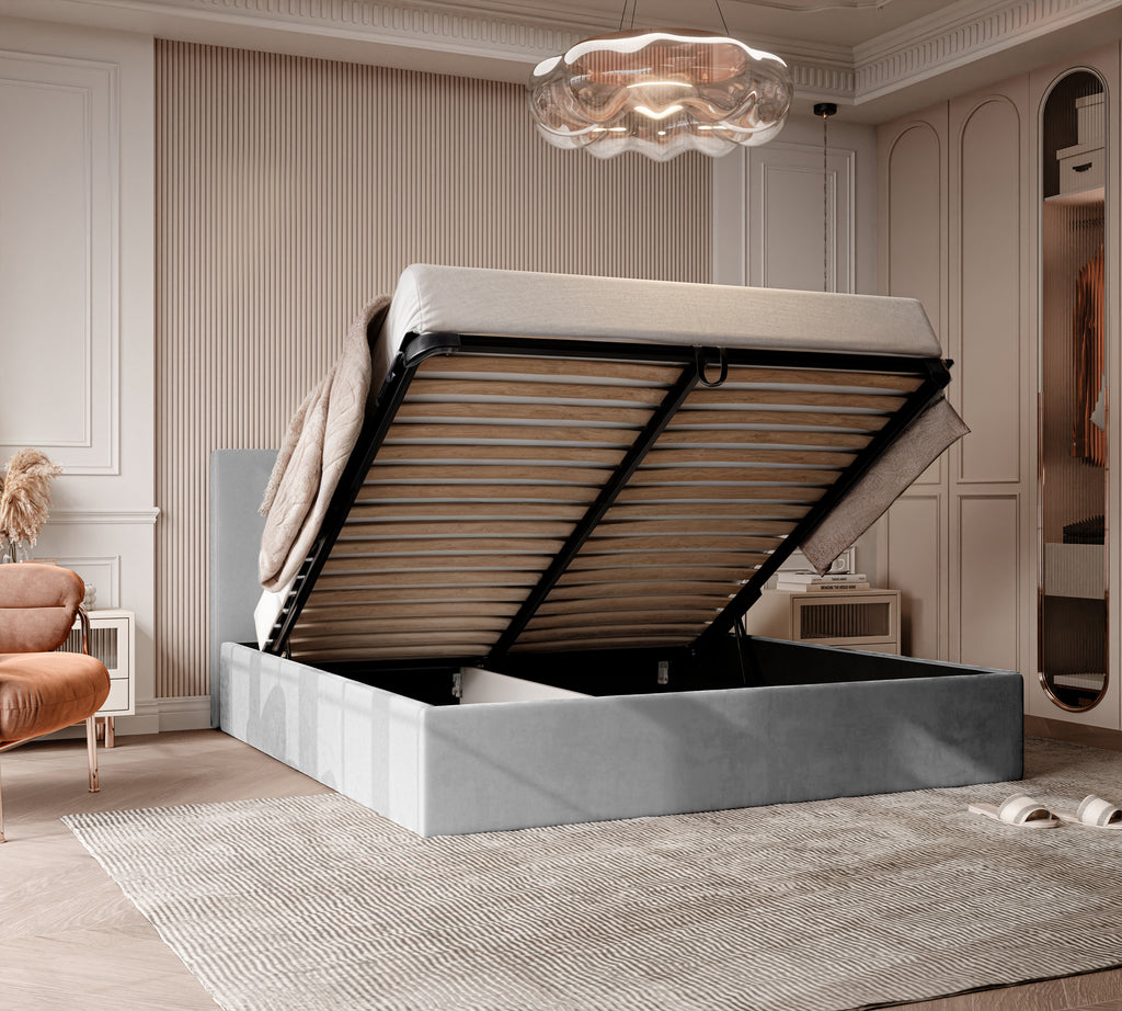 Polsterbett Riki 140/160/180x200cm mit Bettkasten und Lattenrost