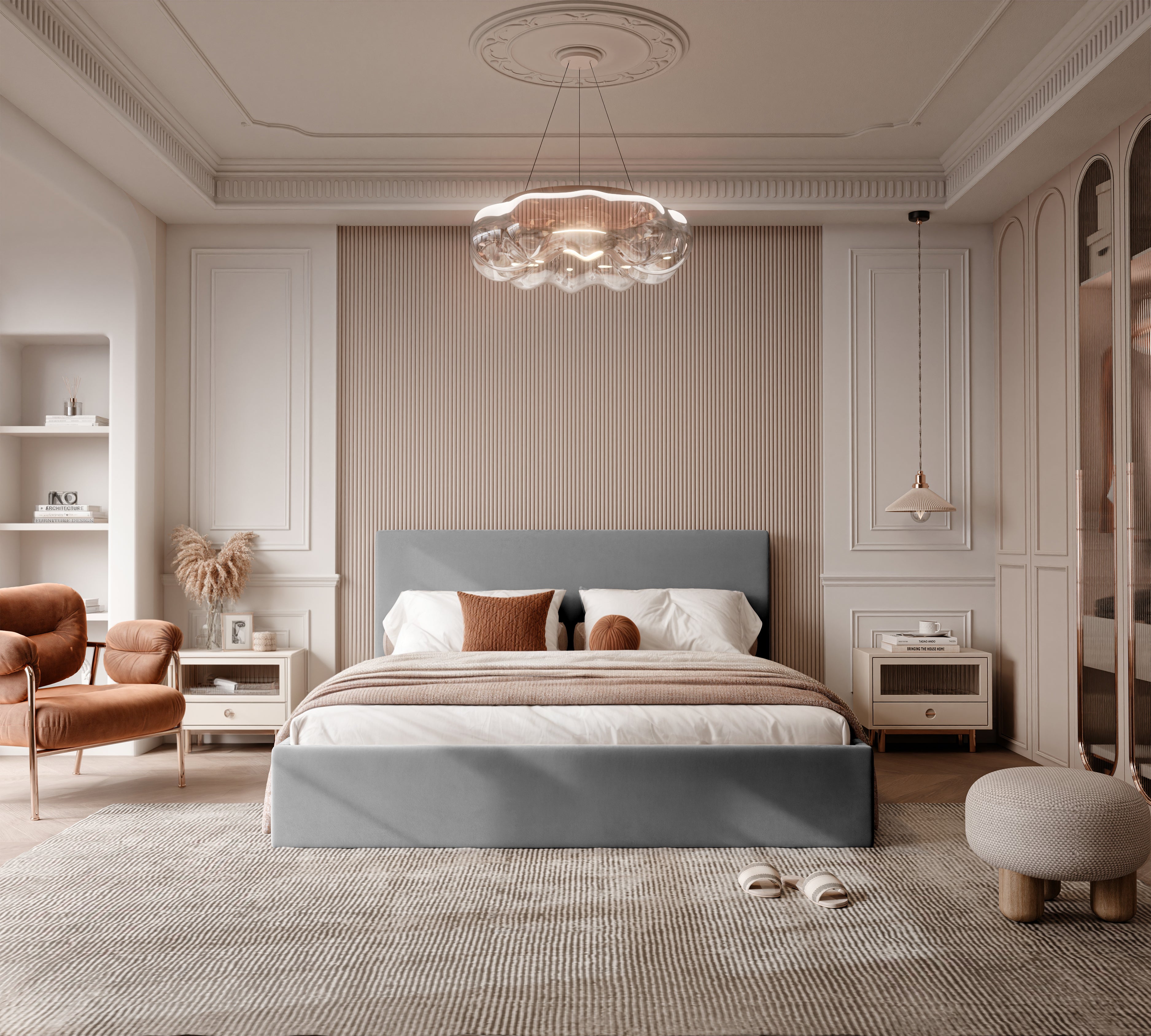 Polsterbett Riki 140/160/180x200cm mit Bettkasten und Lattenrost