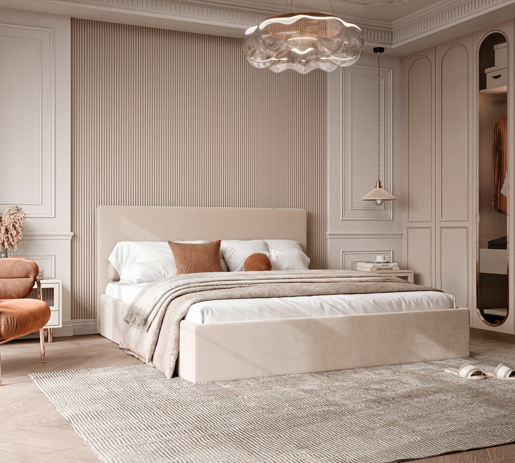 Polsterbett Riki 140/160/180x200cm mit Bettkasten und Lattenrost