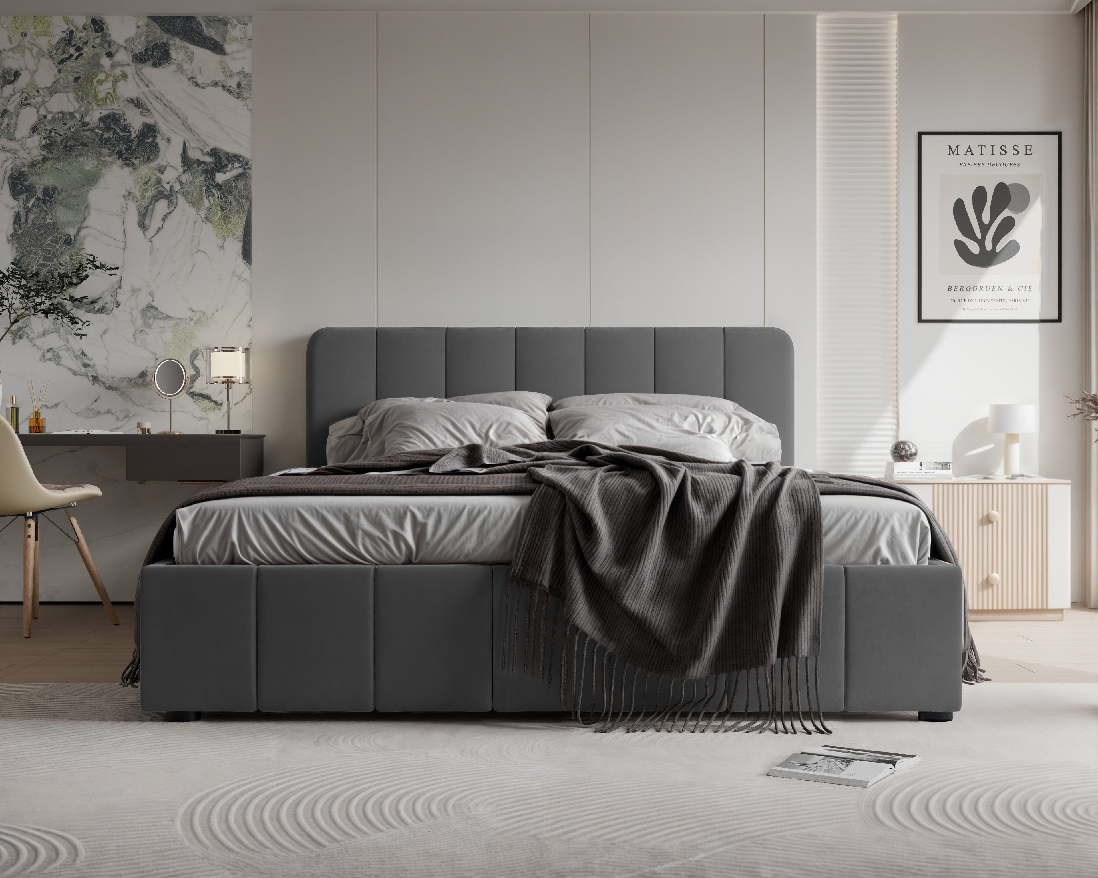 Polsterbett Star 140/160/180x200cm mit Bettkasten und Lattenrost