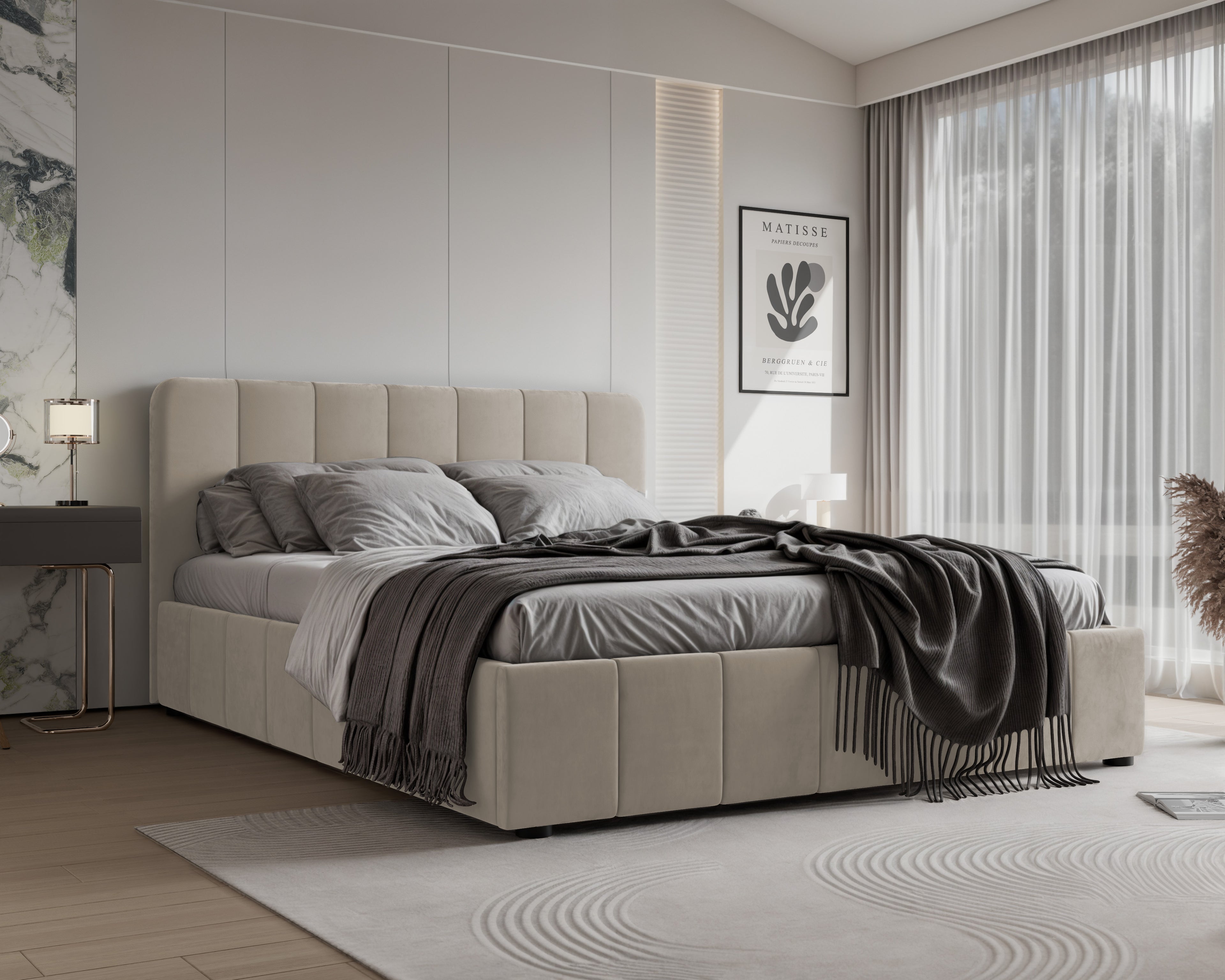 Polsterbett Star 140/160/180x200cm mit Bettkasten und Lattenrost