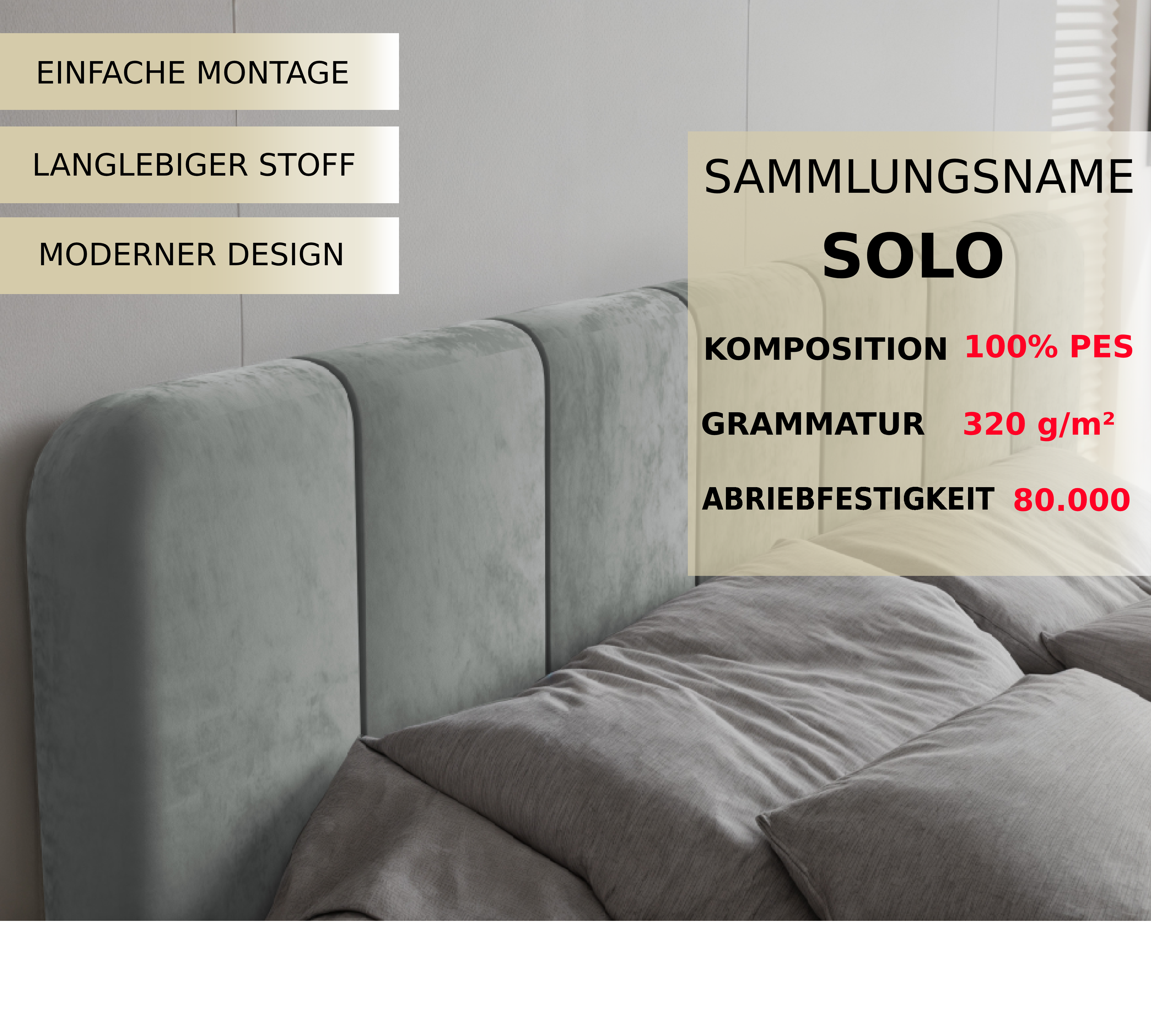 Polsterbett Star 140/160/180x200cm mit Bettkasten und Lattenrost