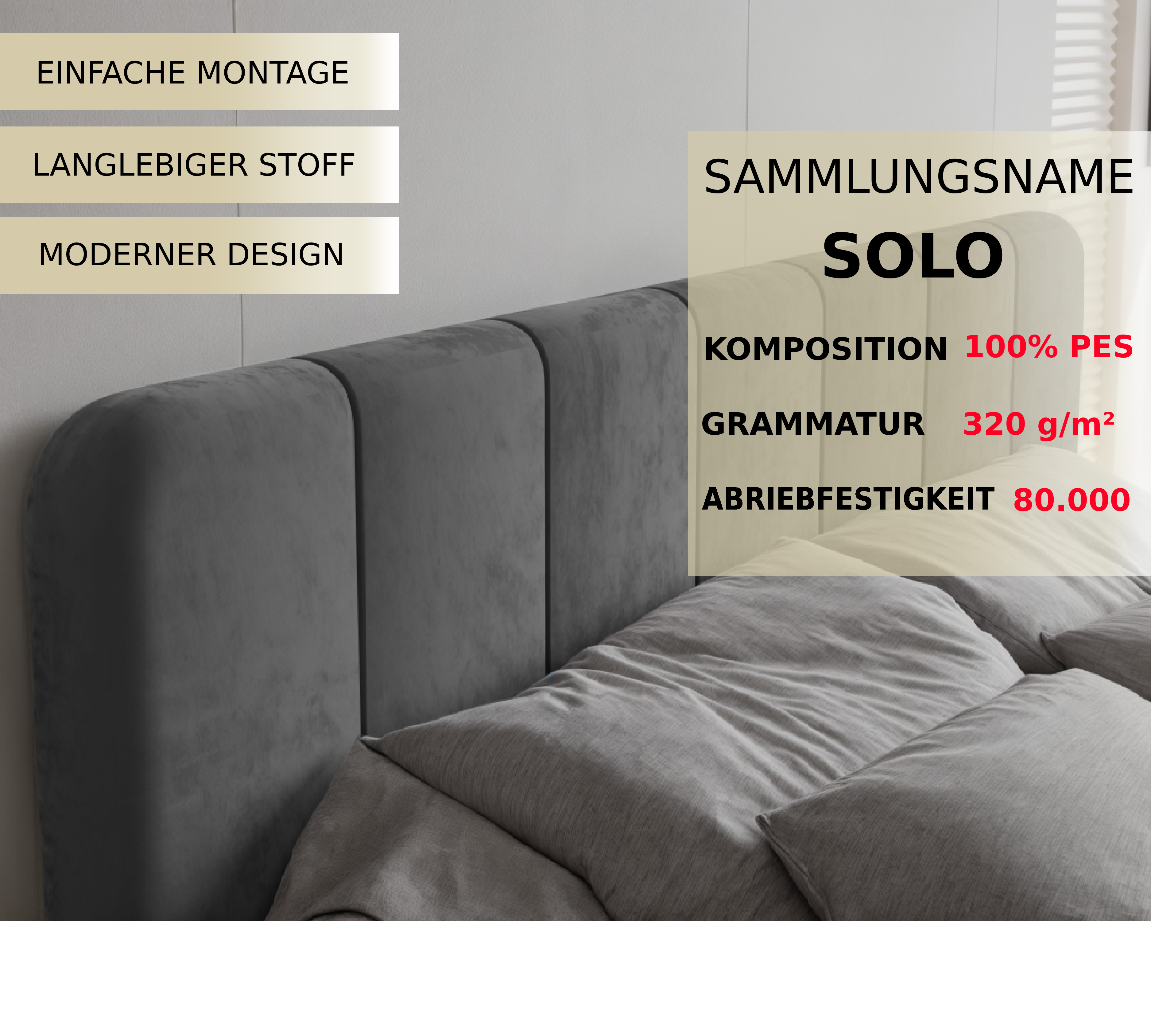 Polsterbett Star 140/160/180x200cm mit Bettkasten und Lattenrost