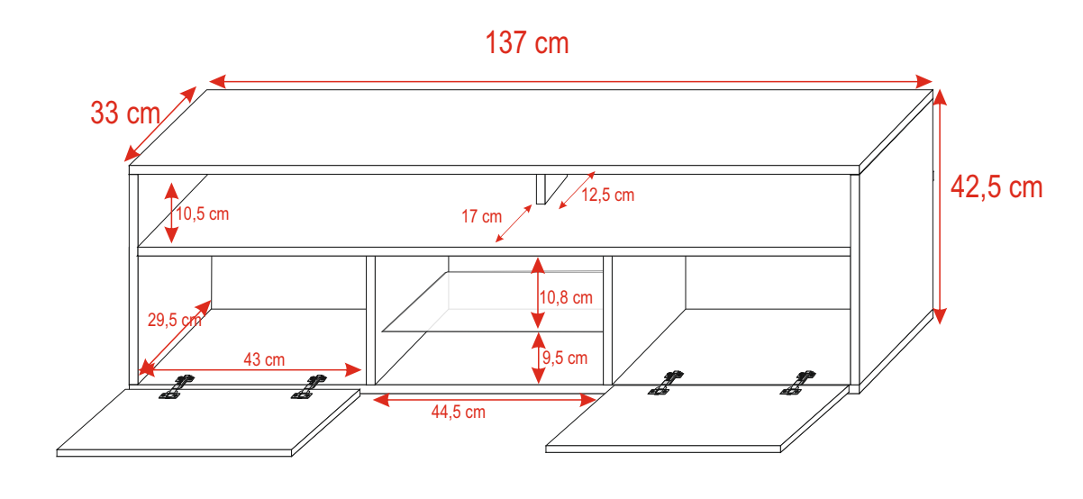 TV-Schrank 137 cm Kami