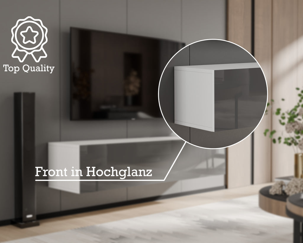 TV-Schrank FELIX 160cm Fronten Hochglanz