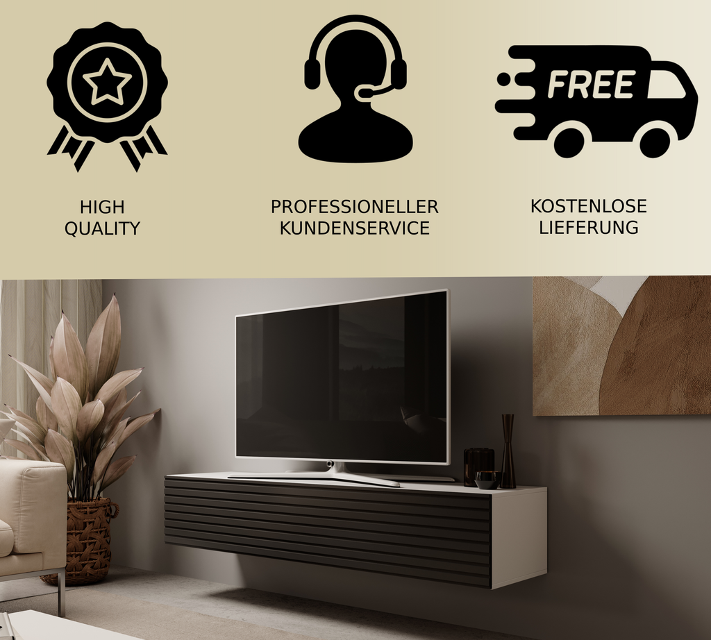 TV-Schrank Felix 160 cm Lamellen
