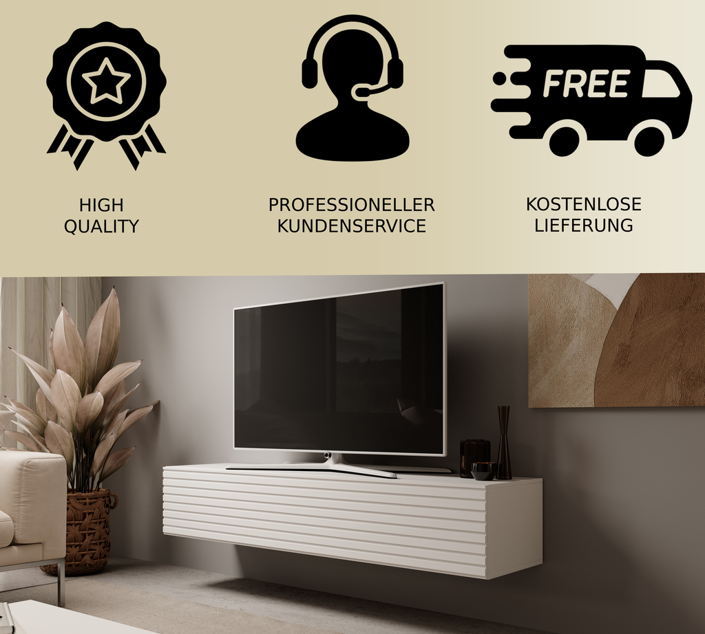 TV-Schrank Felix 160 cm Lamellen