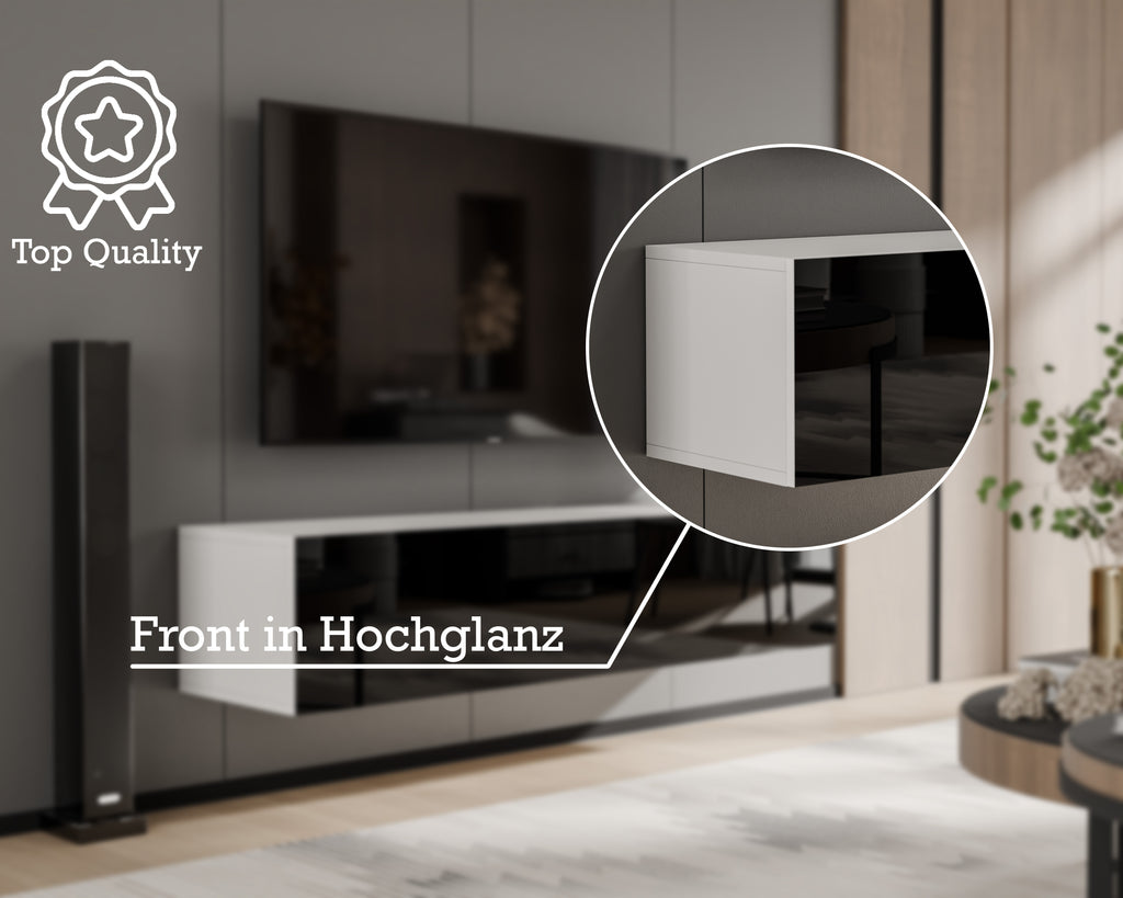 TV-Schrank FELIX 160cm Fronten Hochglanz