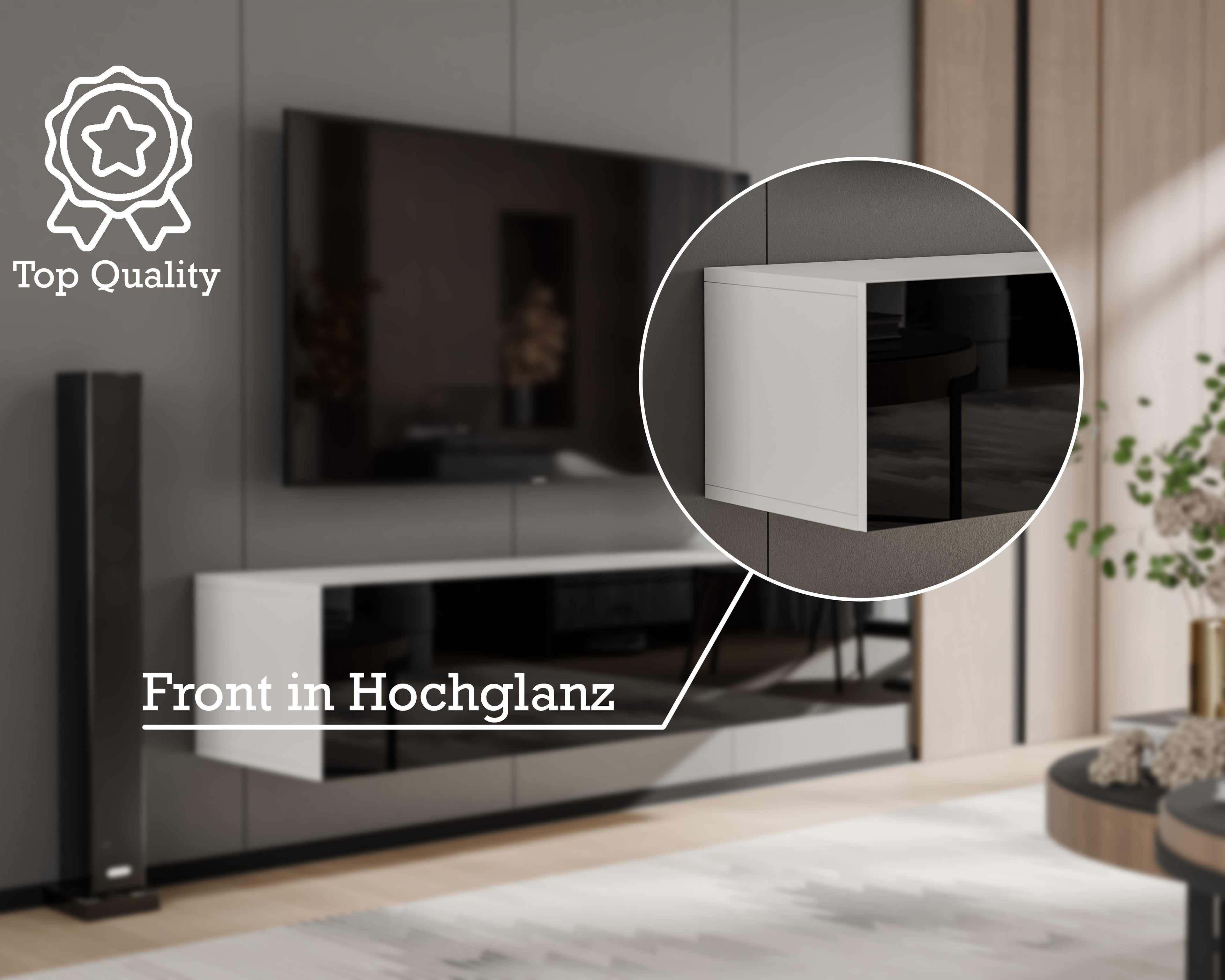 TV-Schrank FELIX 160cm Fronten Hochglanz