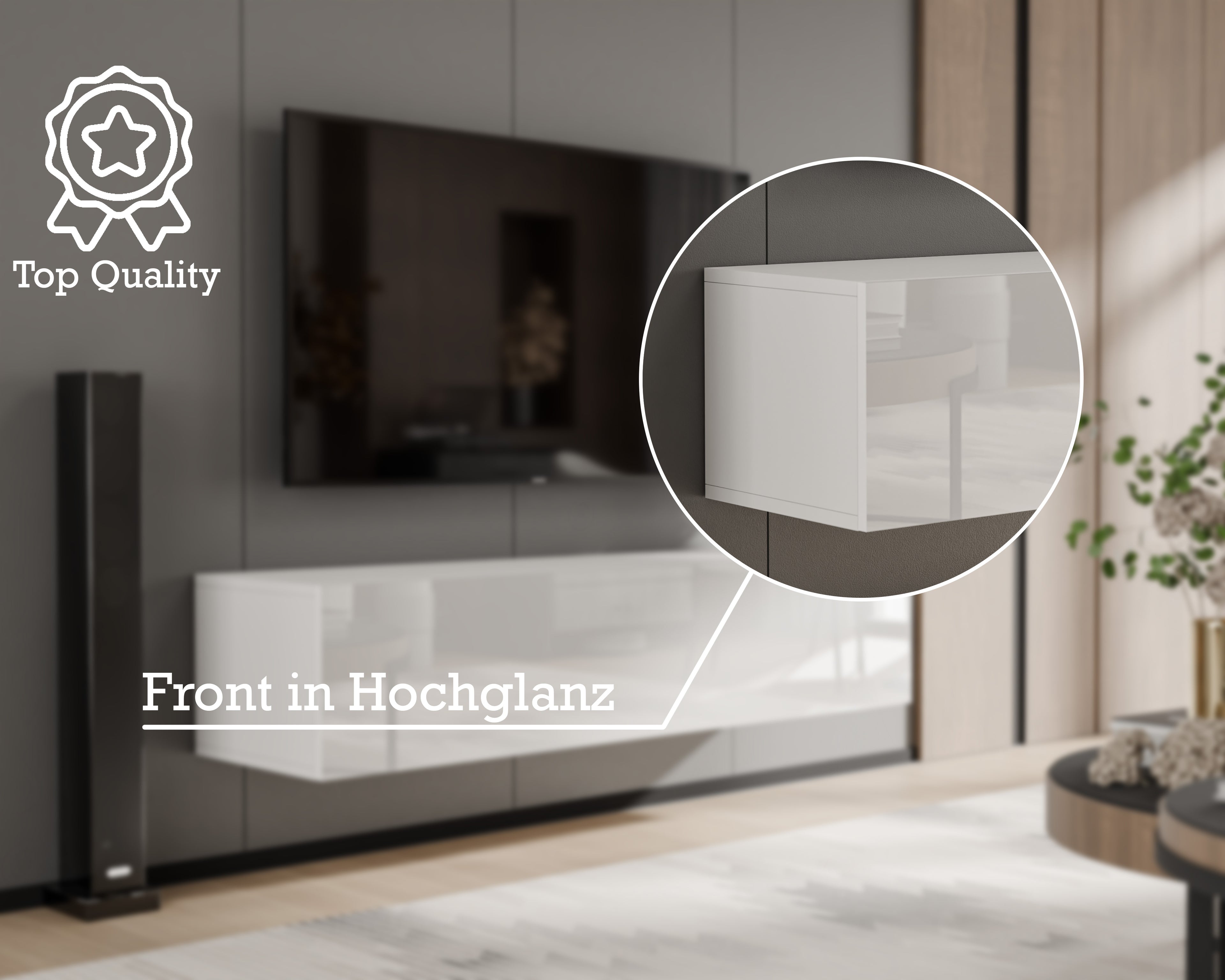 TV-Schrank FELIX 160cm Fronten Hochglanz