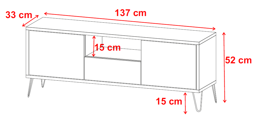 TV-Schrank 137 cm Nika