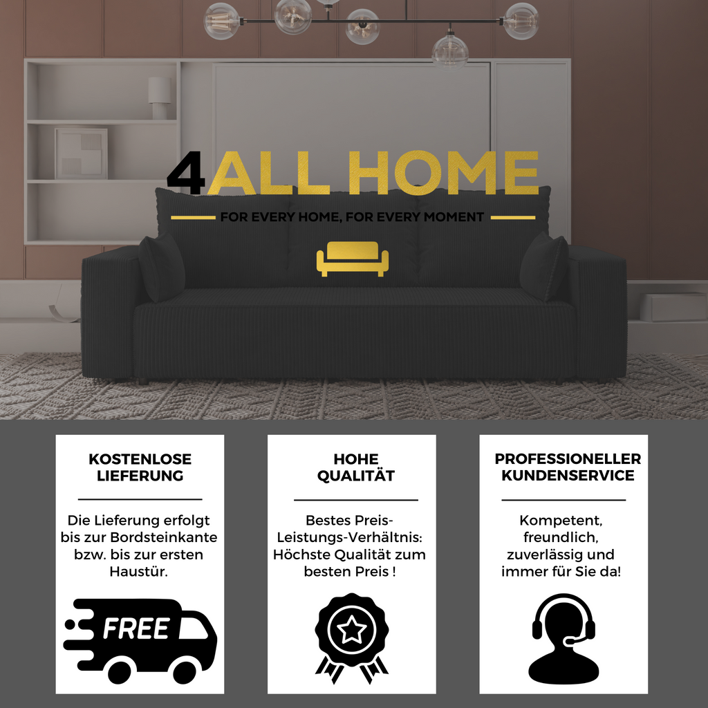 Sofa mit Schlaffunktion Veno Cord Poso
