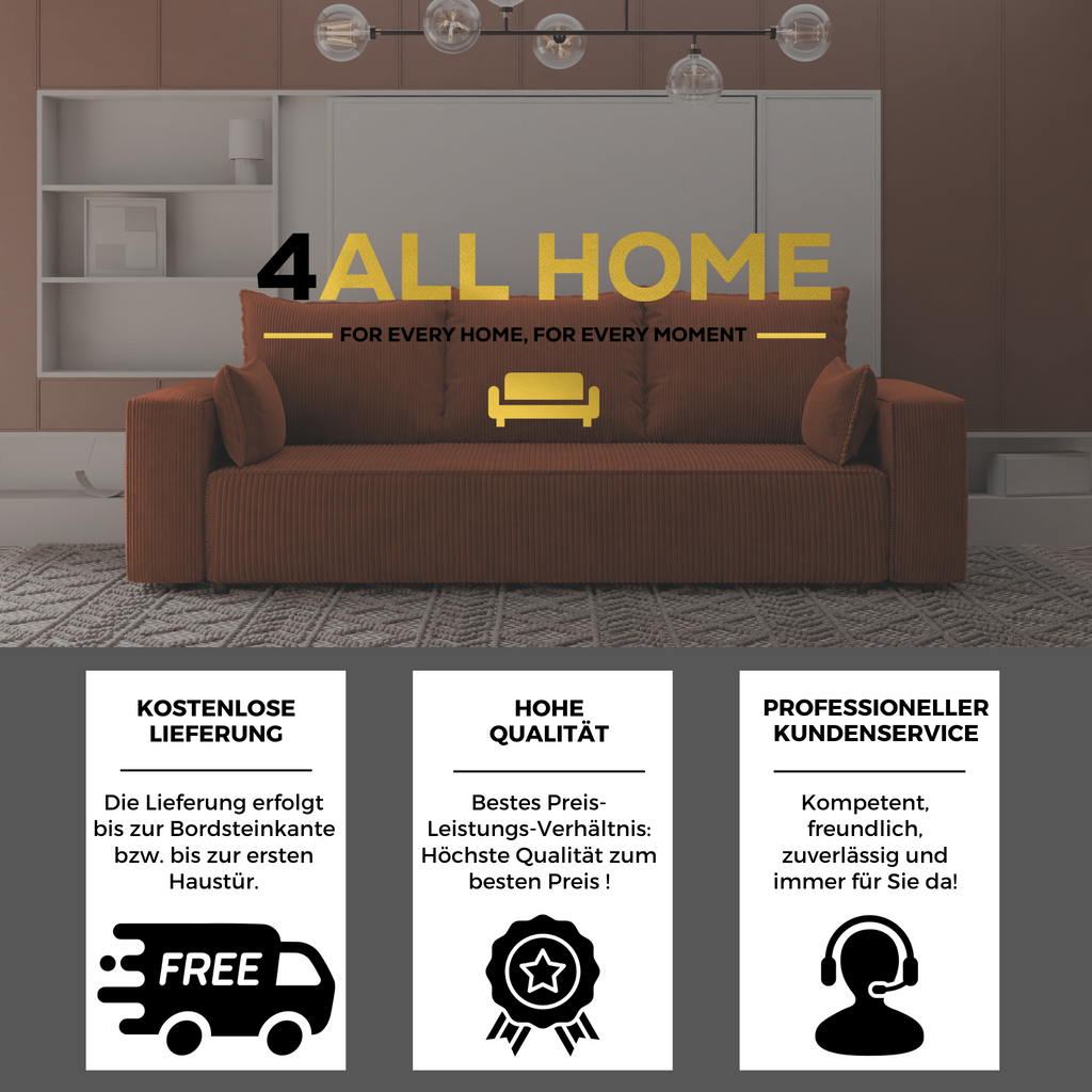 Sofa mit Schlaffunktion Veno Cord Poso
