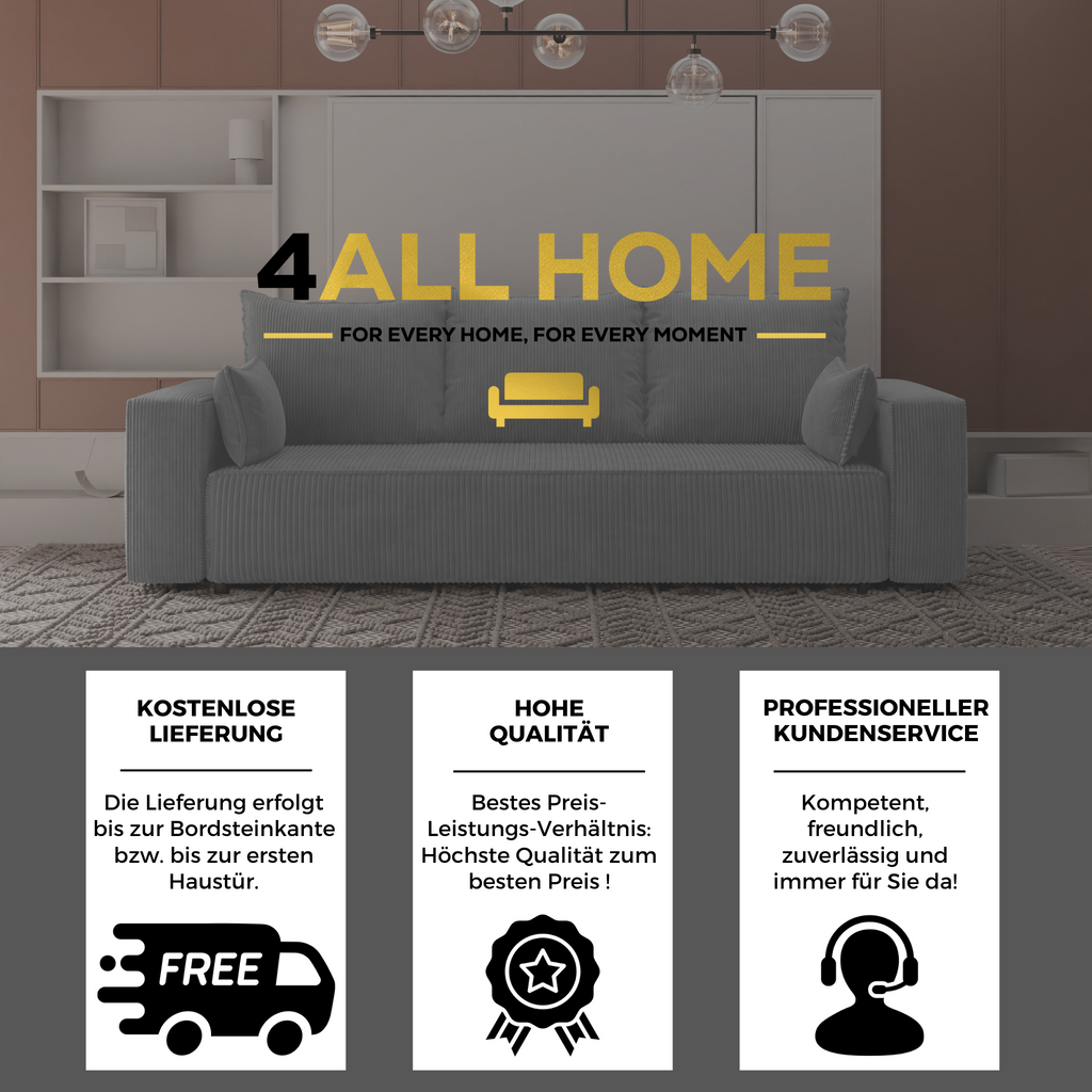 Sofa mit Schlaffunktion Veno Cord Poso