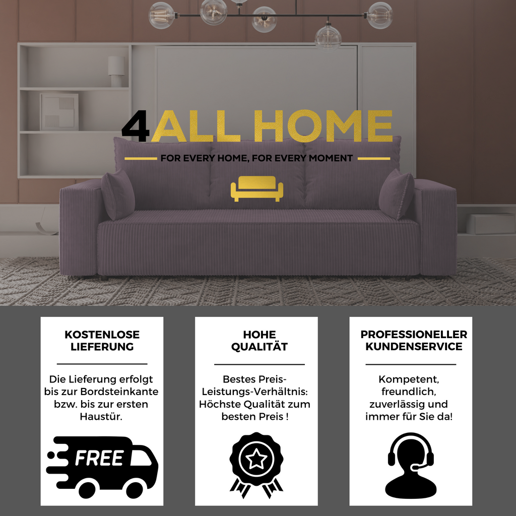 Sofa mit Schlaffunktion Veno Cord Poso