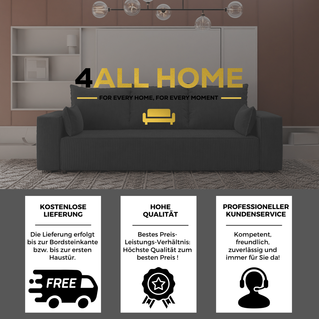 Sofa mit Schlaffunktion Veno Cord Poso
