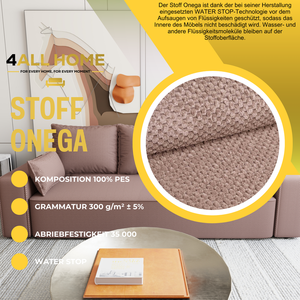 Sofa mit Schlaffunktion Veno Cord Onega