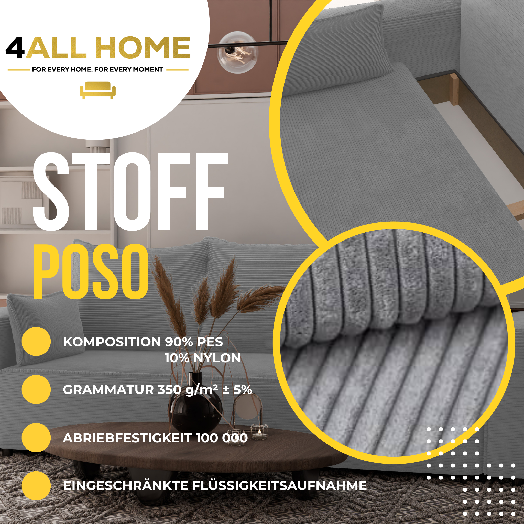 Sofa mit Schlaffunktion Veno Cord Poso