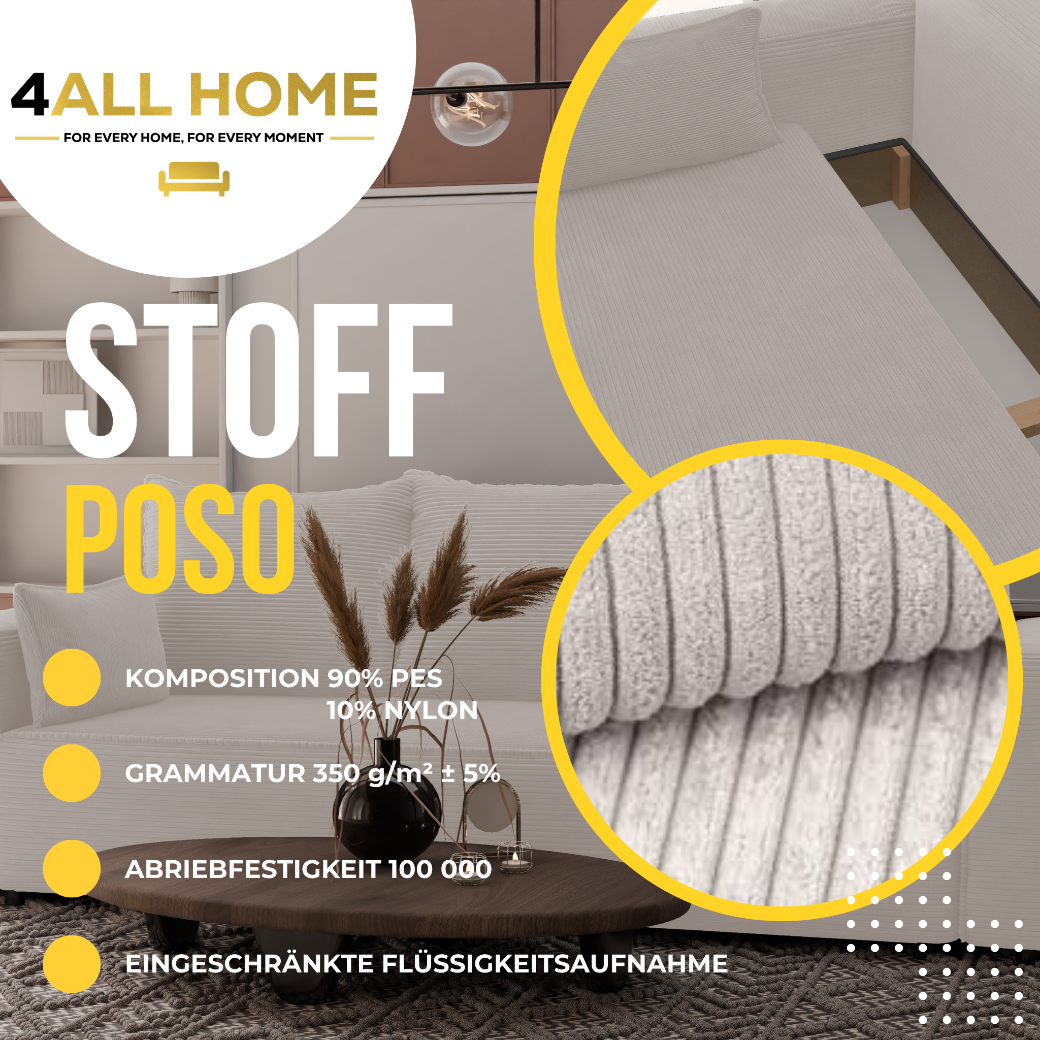Sofa mit Schlaffunktion Veno Cord Poso