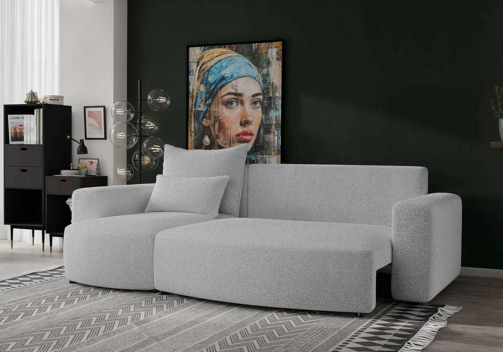 Ecksofa mit Schlaffunktion Travis Boucle