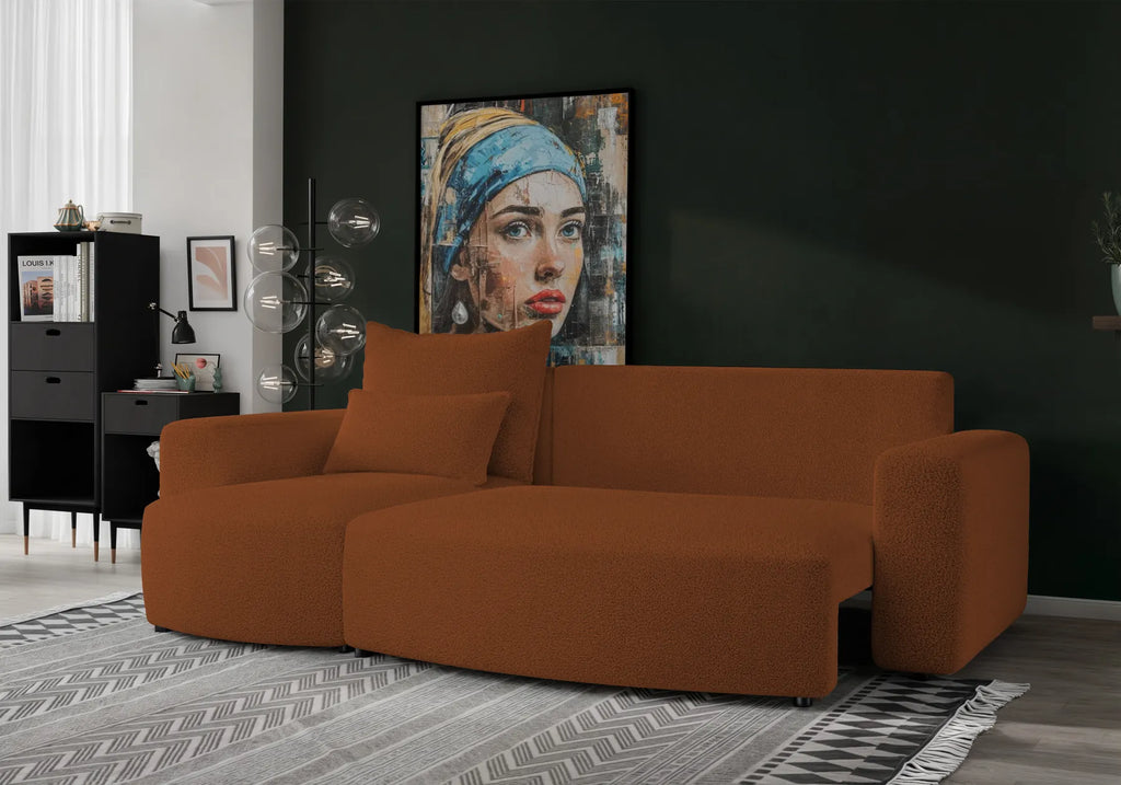 Ecksofa mit Schlaffunktion Travis Boucle