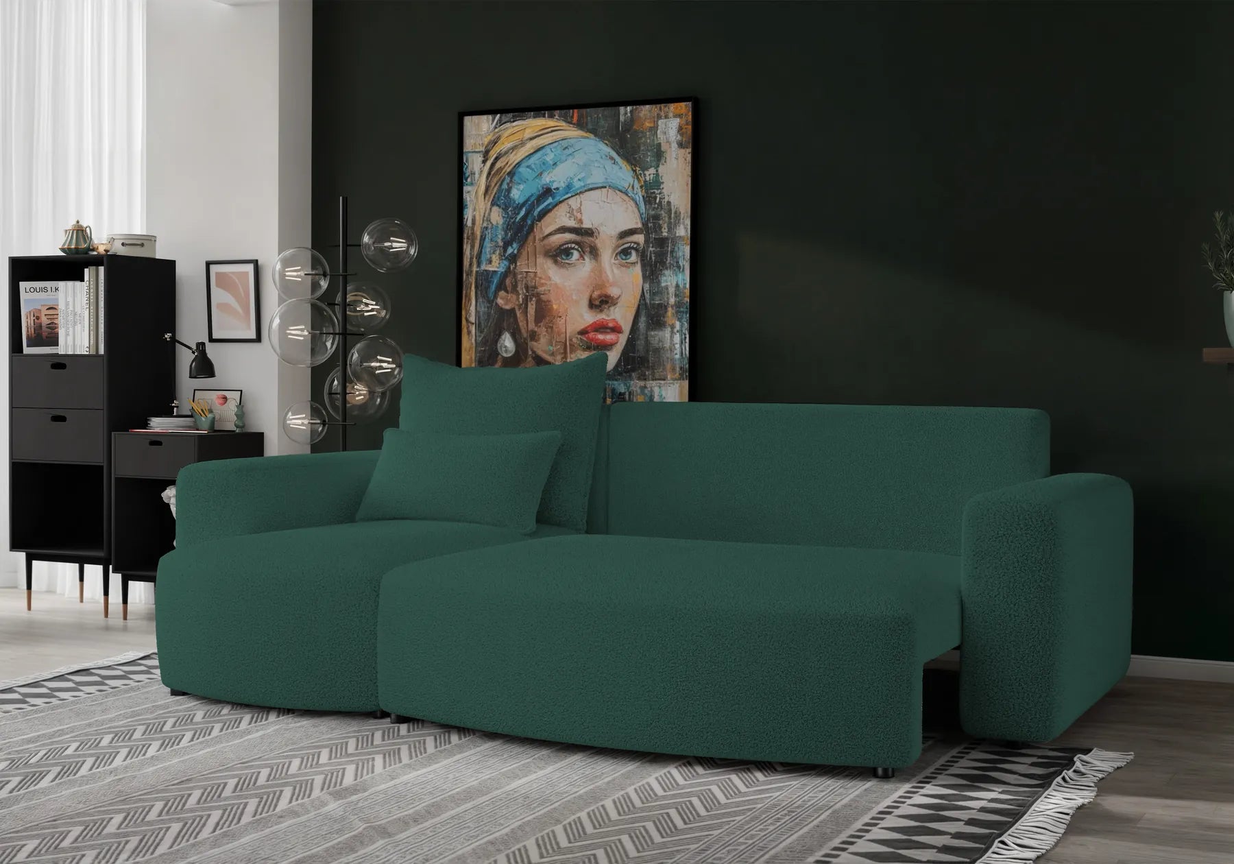 Ecksofa mit Schlaffunktion Travis Boucle