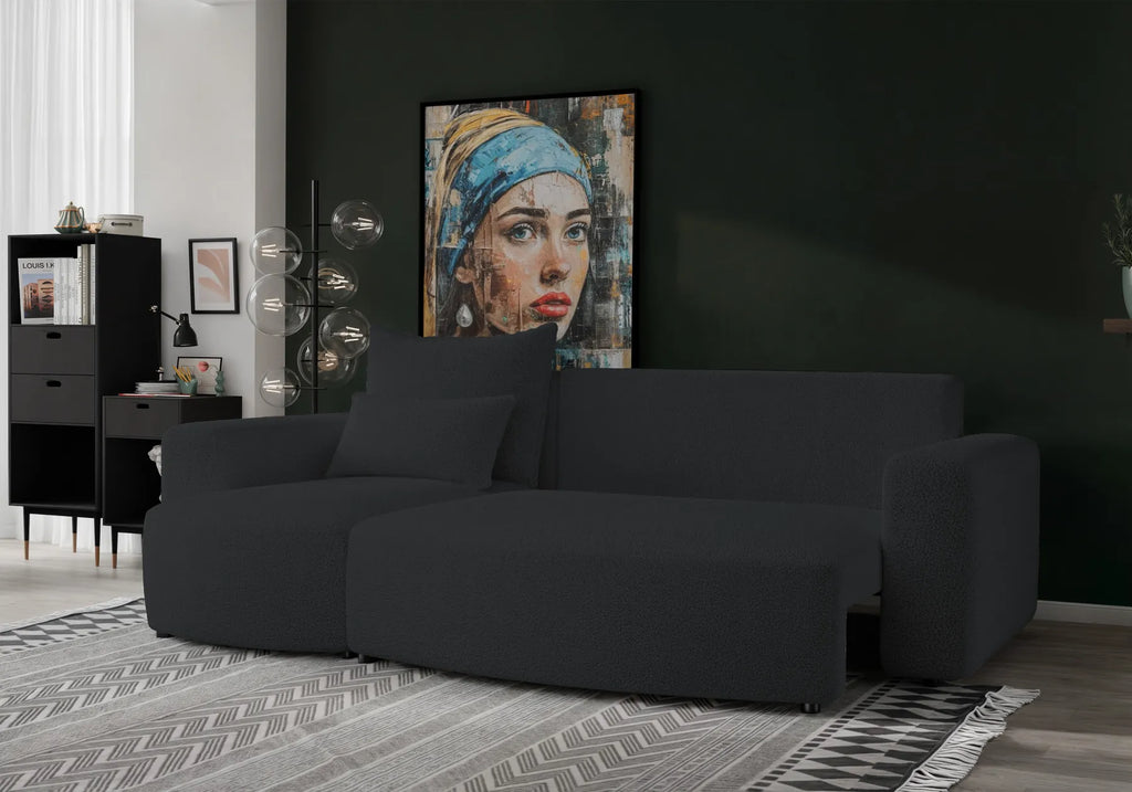 Ecksofa mit Schlaffunktion Travis Boucle