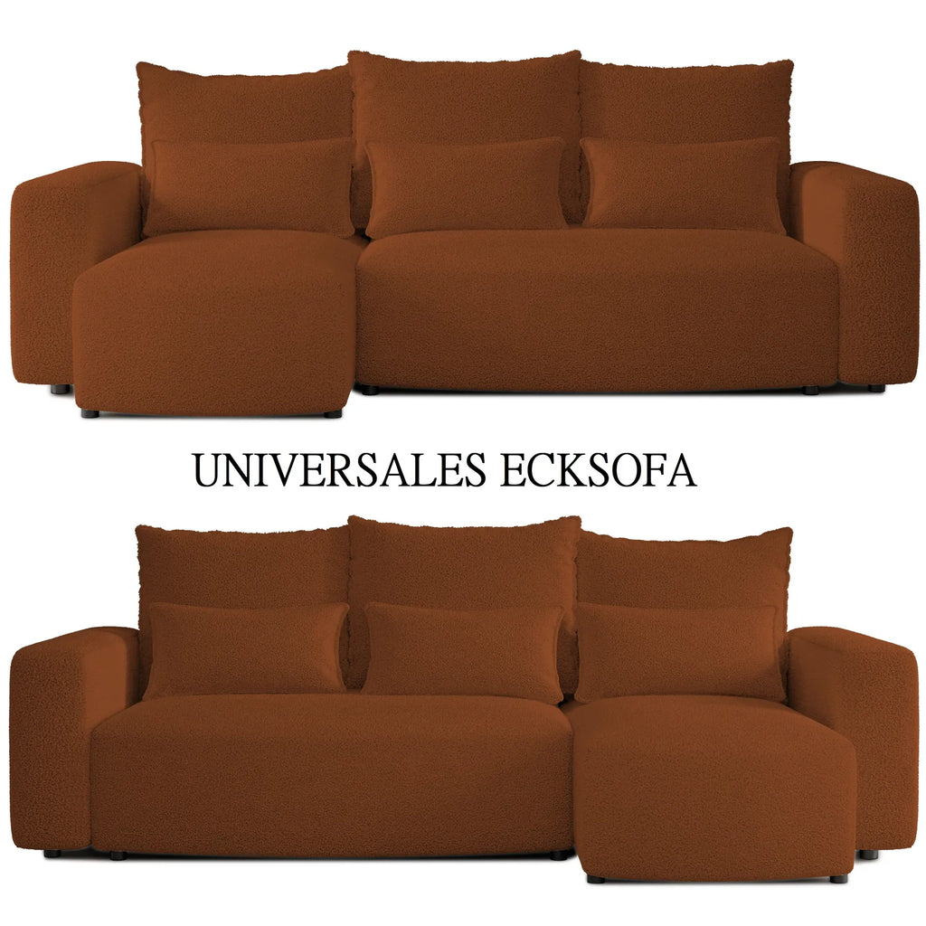 Ecksofa mit Schlaffunktion Travis Boucle