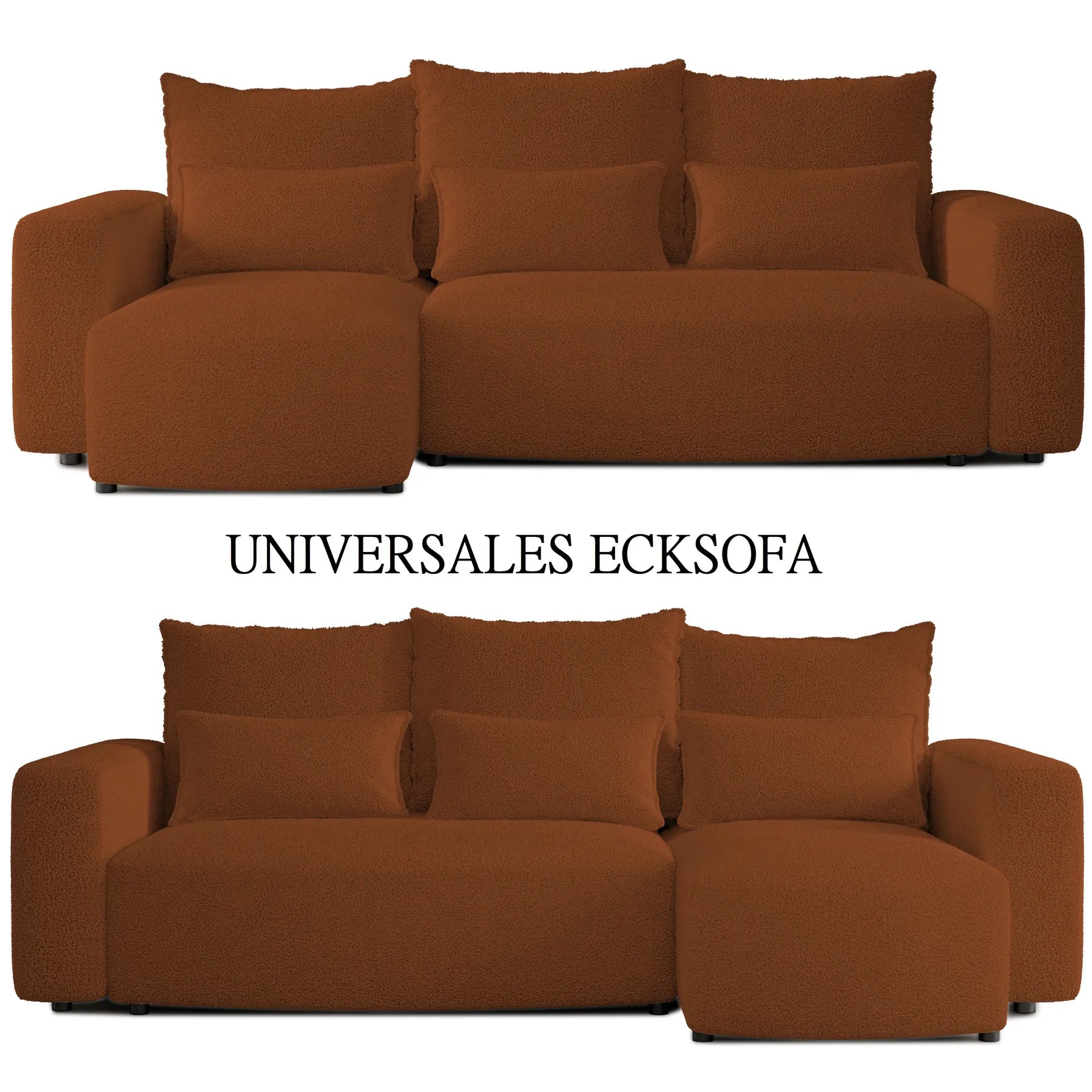 Ecksofa mit Schlaffunktion Travis Boucle
