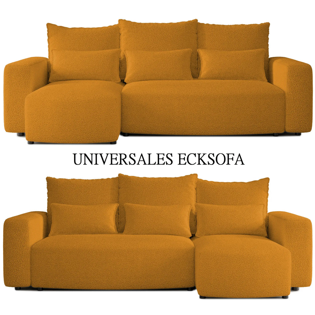 Ecksofa mit Schlaffunktion Travis Boucle