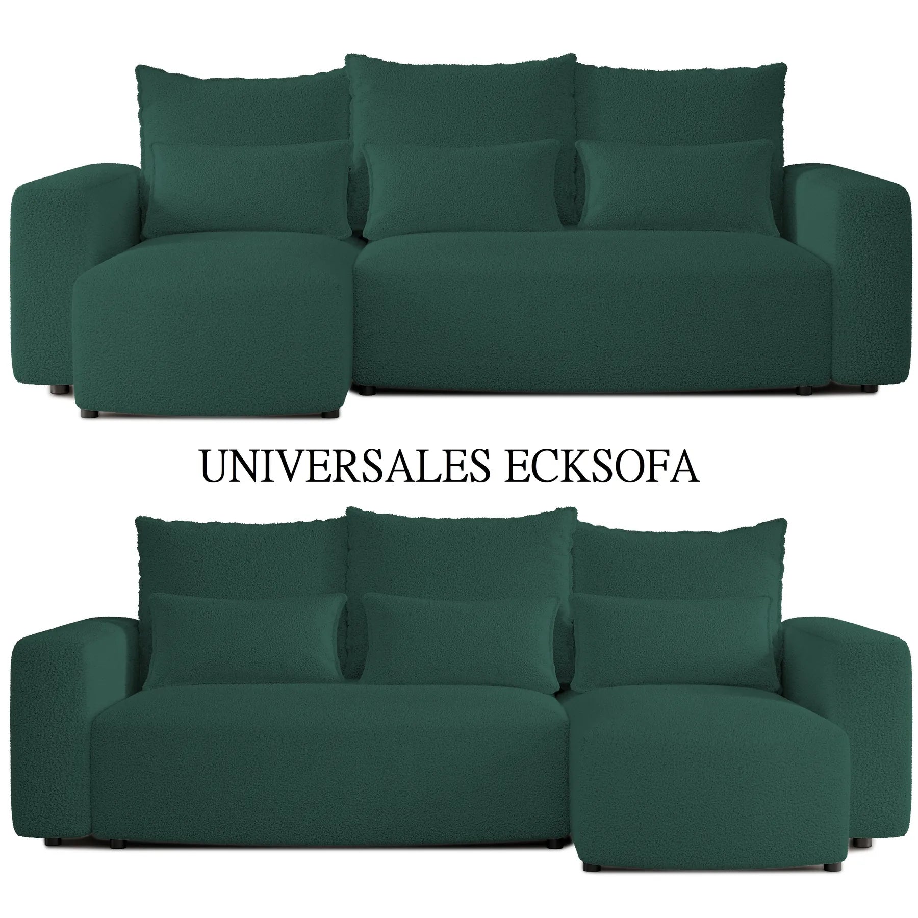 Ecksofa mit Schlaffunktion Travis Boucle