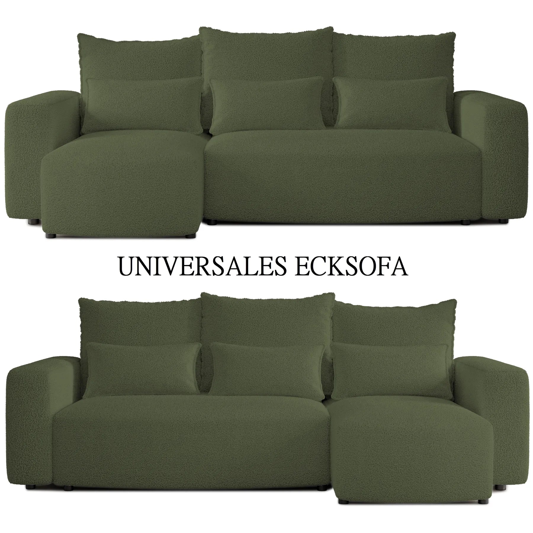 Ecksofa mit Schlaffunktion Travis Boucle