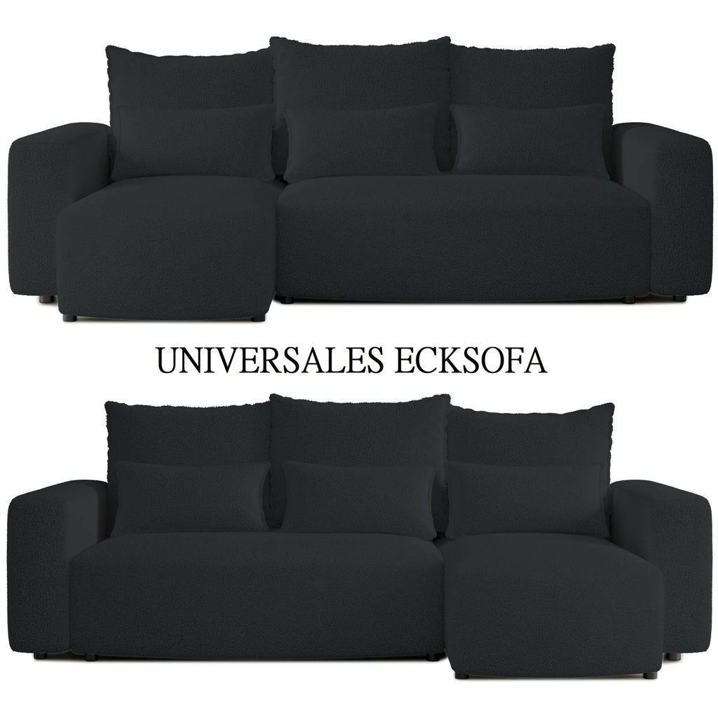 Ecksofa mit Schlaffunktion Travis Boucle