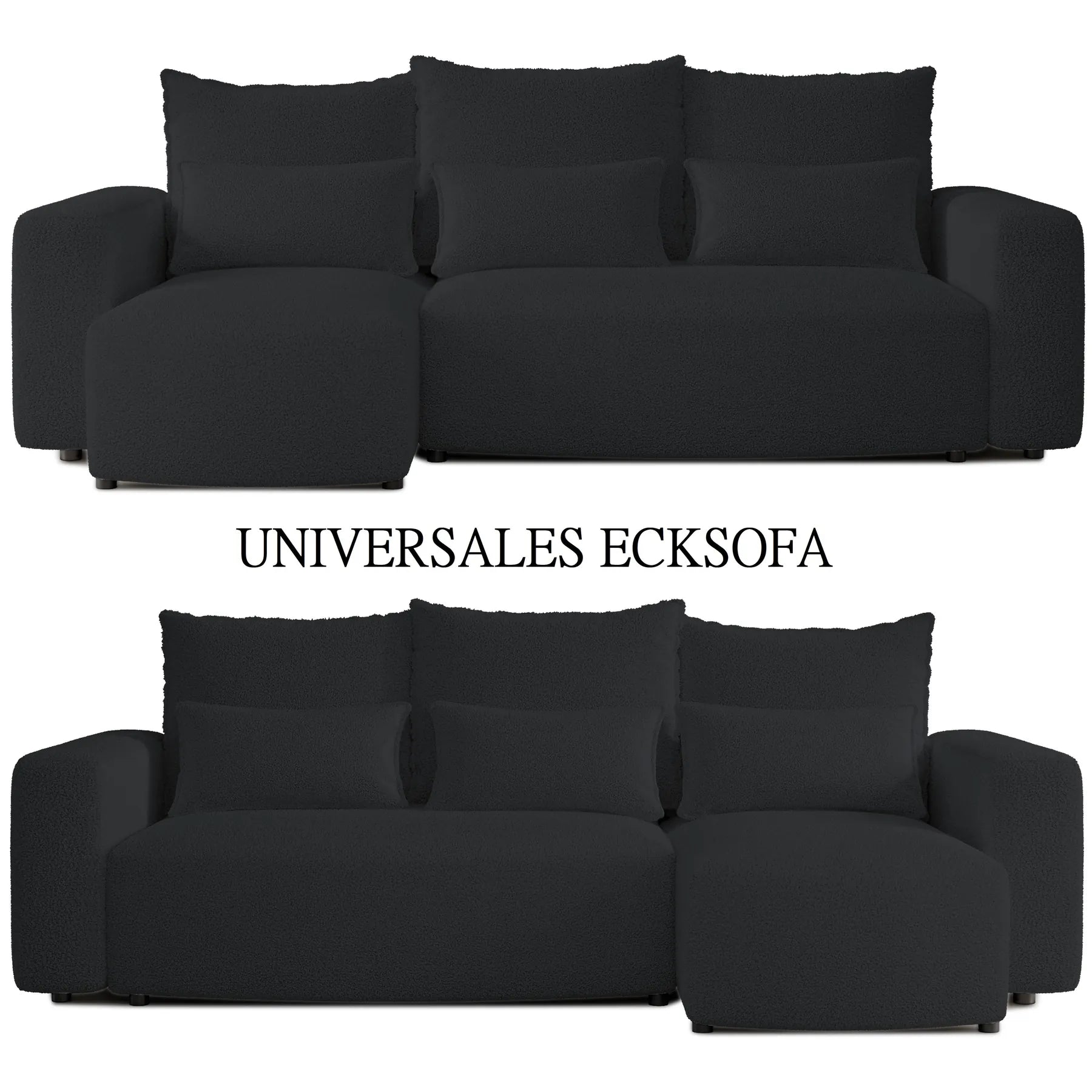 Ecksofa mit Schlaffunktion Travis Boucle