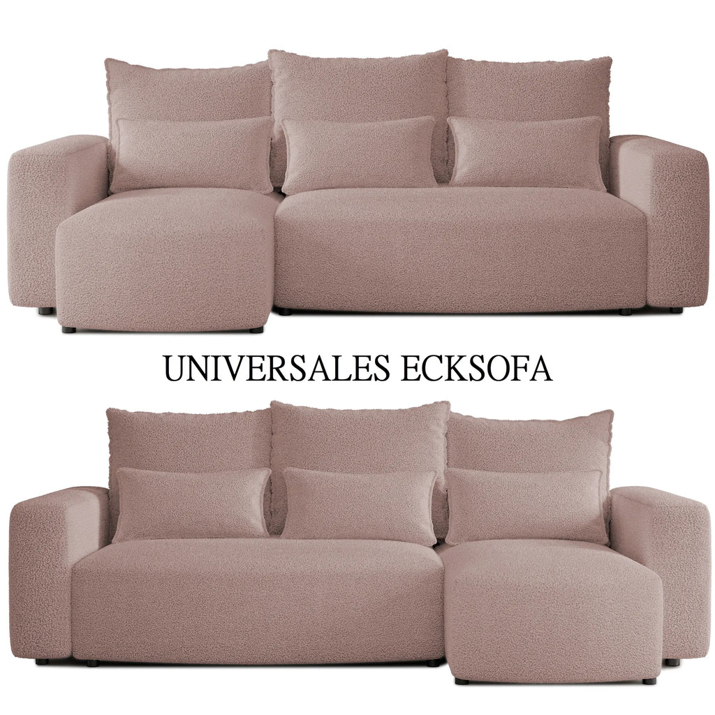 Ecksofa mit Schlaffunktion Travis Boucle