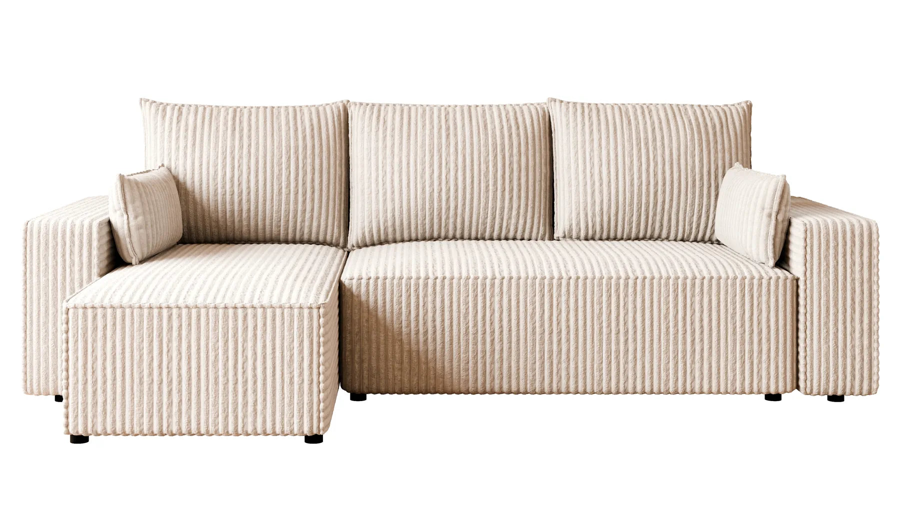 Ecksofa mit Schlaffunktion – Tobi Cordstoff Ambience, L-Form