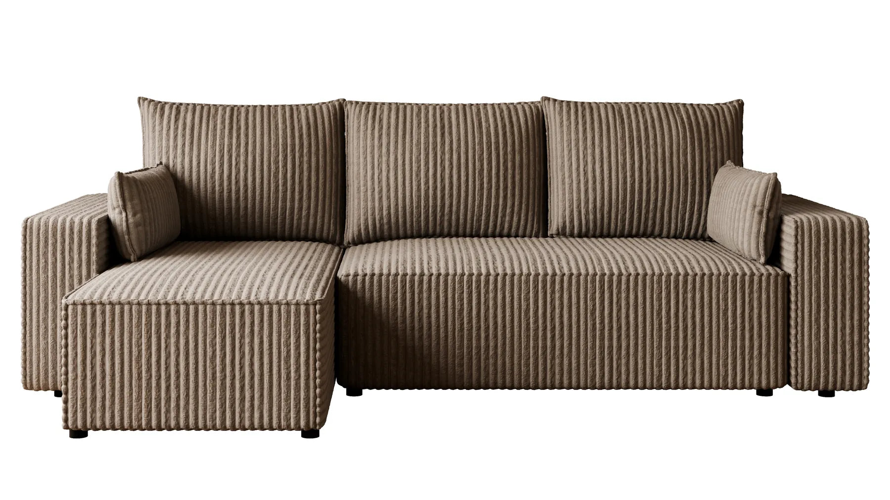 Ecksofa mit Schlaffunktion – Tobi Cordstoff Ambience, L-Form