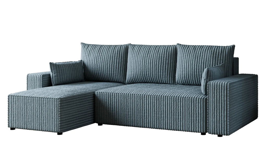 Ecksofa mit Schlaffunktion – Tobi Cordstoff Ambience, L-Form