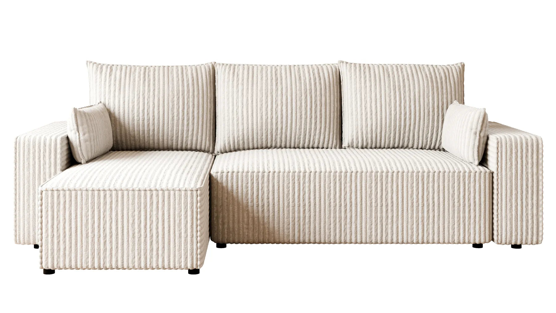 Ecksofa mit Schlaffunktion – Tobi Cordstoff Ambience, L-Form
