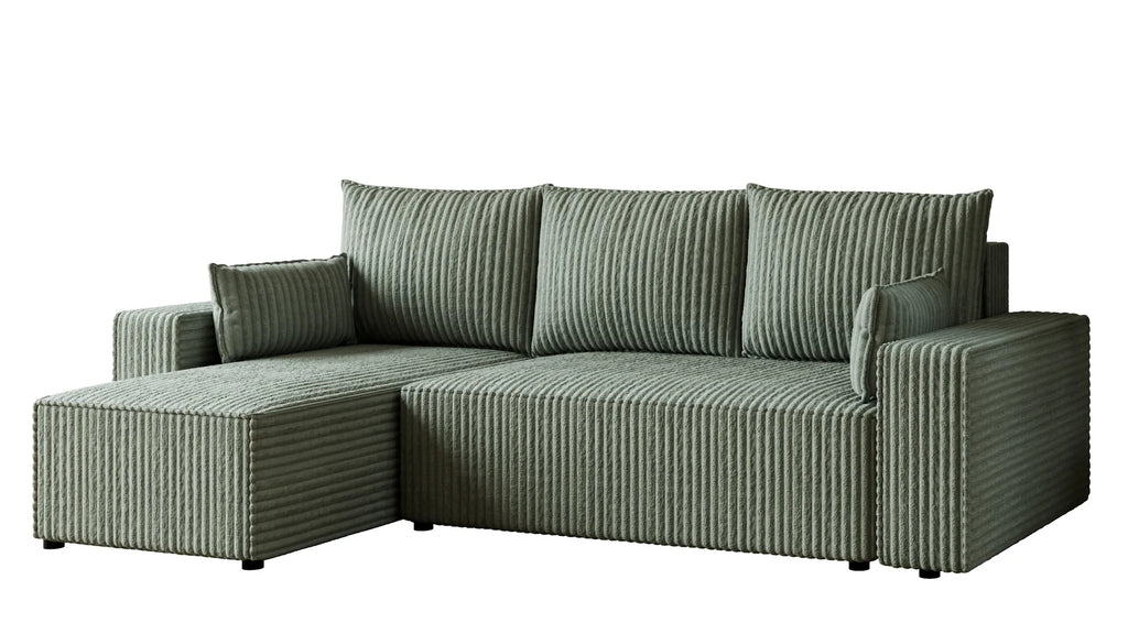 Ecksofa mit Schlaffunktion – Tobi Cordstoff Ambience, L-Form