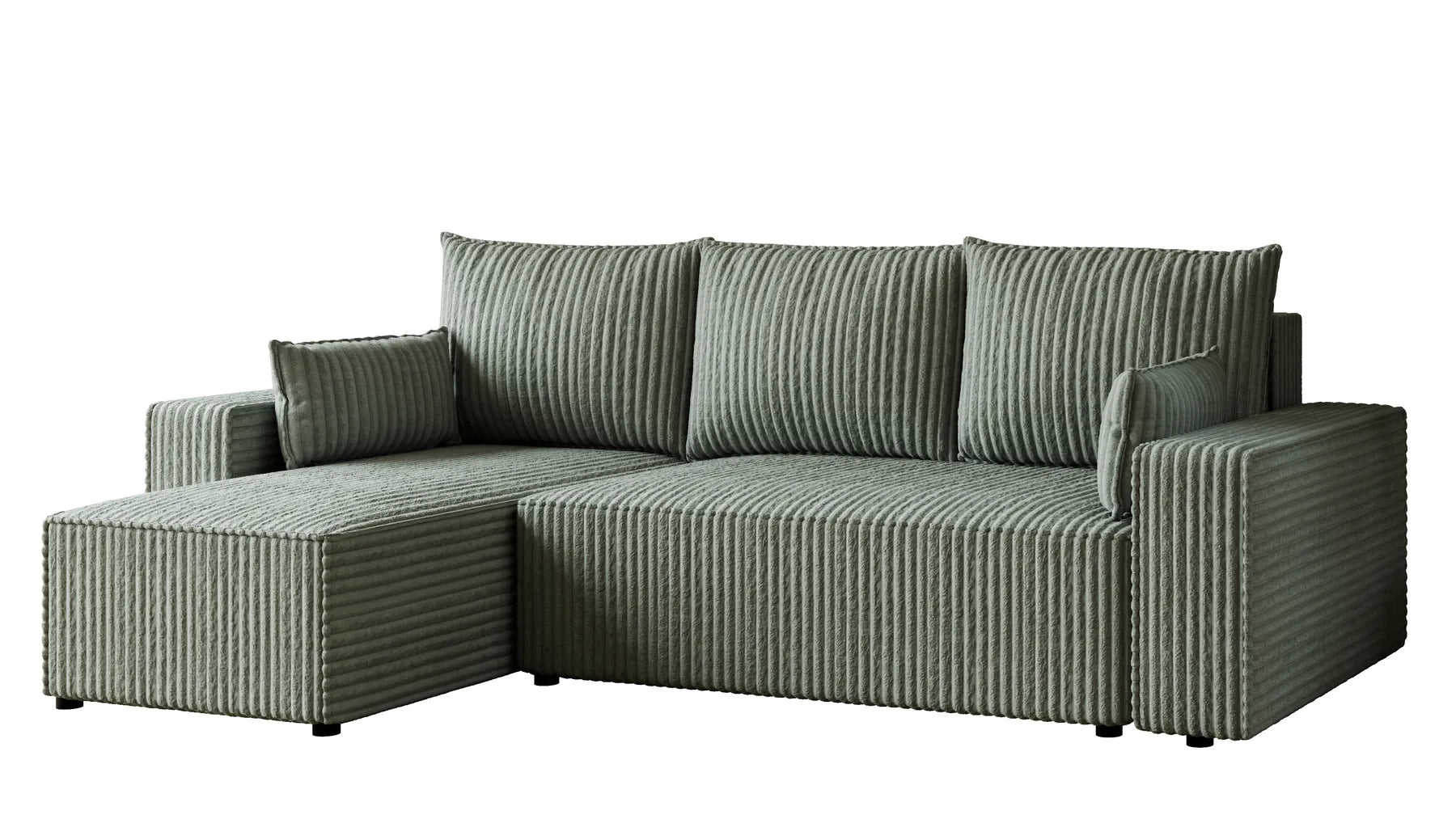 Ecksofa mit Schlaffunktion – Tobi Cordstoff Ambience, L-Form